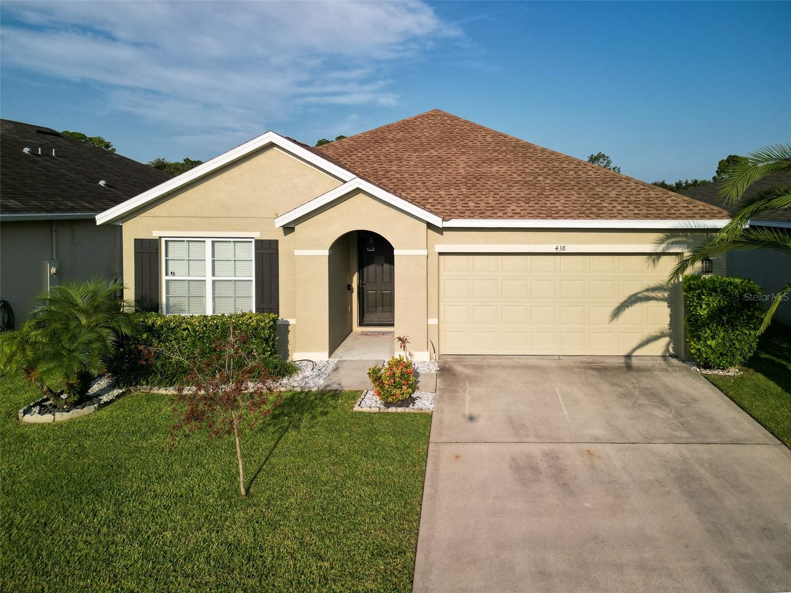 Beautifully maintained home in the peaceful neighborhood of Sabal Lakes. Just minutes from the beach and downtown NSB, easy access to shopping and amenities. The home itself offers a screened patio and large fenced backyard. Open floor plan with kitchen island and dining space. Large primary bedroom with walk in closet. Brand new architectural shingle roof installed 2025. Spacious two car garage and laundry room inside the home. Sabal Lakes offers a lovely clubhouse and community pool. Move in and enjoy!