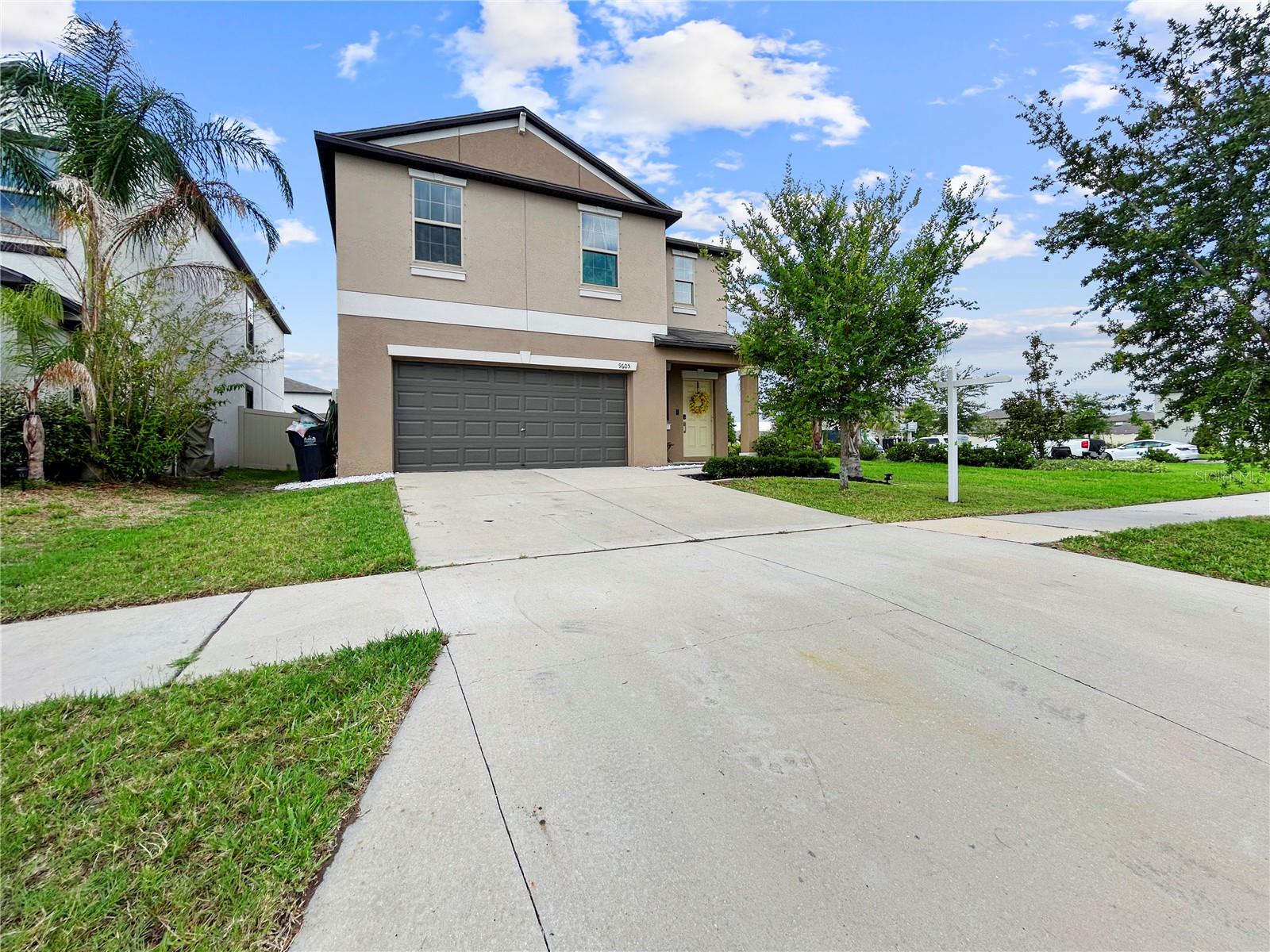Welcome to this spacious 4BR/2.5BA, 2-story, corner lot home nestled in the beautiful Belmont West Community. This home is inviting from the moment you enter, from the open kitchen with ample counter space, plenty of cabinets and large pantry for storage, a huge living and dining room and half bath round out the first floor. Upstairs you will find the primary bedroom with en suite, three additional bedrooms, spacious loft, additional bath and laundry, this home offers the perfect blend of comfort, flexibility, and beautiful potential. The large backyard has been fenced for your convenience, fresh paint throughout, 2 car garage w/ remote access thru app, brand new dishwasher, solar panels, water softener and smart thermostat have been added to increase the properties potential. Belmont West Community is loaded with amenities, starting with this property being conveniently located near the community mailbox station, 2 swimming pools, a clubhouse, playground, dog park, tennis/basketball courts and beautiful parks. This community is near to I-75, beaches, shopping centers, restaurants, there is something for everyone to enjoy. Welcome Home