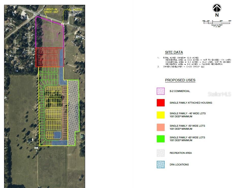 Approved PUD with residential and commercial in prime south Marion County location consisting of 51.25 Acres. 10 Acres commercial and 173 residential building lots all approved. Close proximity to The Villages, I-75, Ocala and Belleview Bypass.