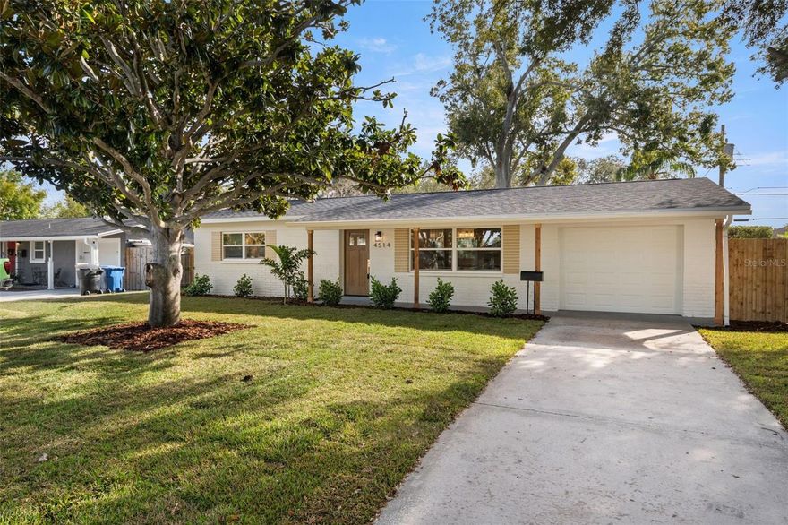 Take a look at this completely renovated, top-to-bottom block 2-bedroom, 1-bath home located
in the highly desirable Disston Heights neighborhood of St. Petersburg. Sitting on an oversized
7,480-square-foot lot, this property offers a rare combination of space, quality construction, and
modern upgrades, including a full one-car garage. The home has been thoughtfully updated
with a brand-new roof, new windows, an updated electrical panel, and stylish contemporary
finishes throughout, making it truly turnkey for its next owner. One of the most compelling
features of this property is its elevation, as it sits on one of the highest points in St. Petersburg
and is not located in a flood zone, eliminating the need for flood insurance and providing
long-term peace of mind. Centrally positioned within Pinellas County, Disston Heights offers
exceptional convenience, placing you approximately 15 minutes from the Gulf beaches,
downtown St. Petersburg, and with quick access to I-275 for an easy commute to Tampa and
the greater Tampa Bay area. This home stands out not only for its extensive renovations and
oversized lot, but also for its prime location and elevation—features that are increasingly difficult
to find. An in-person showing is highly encouraged to fully appreciate the attention to detail, lot
size, and overall quality this property offers.