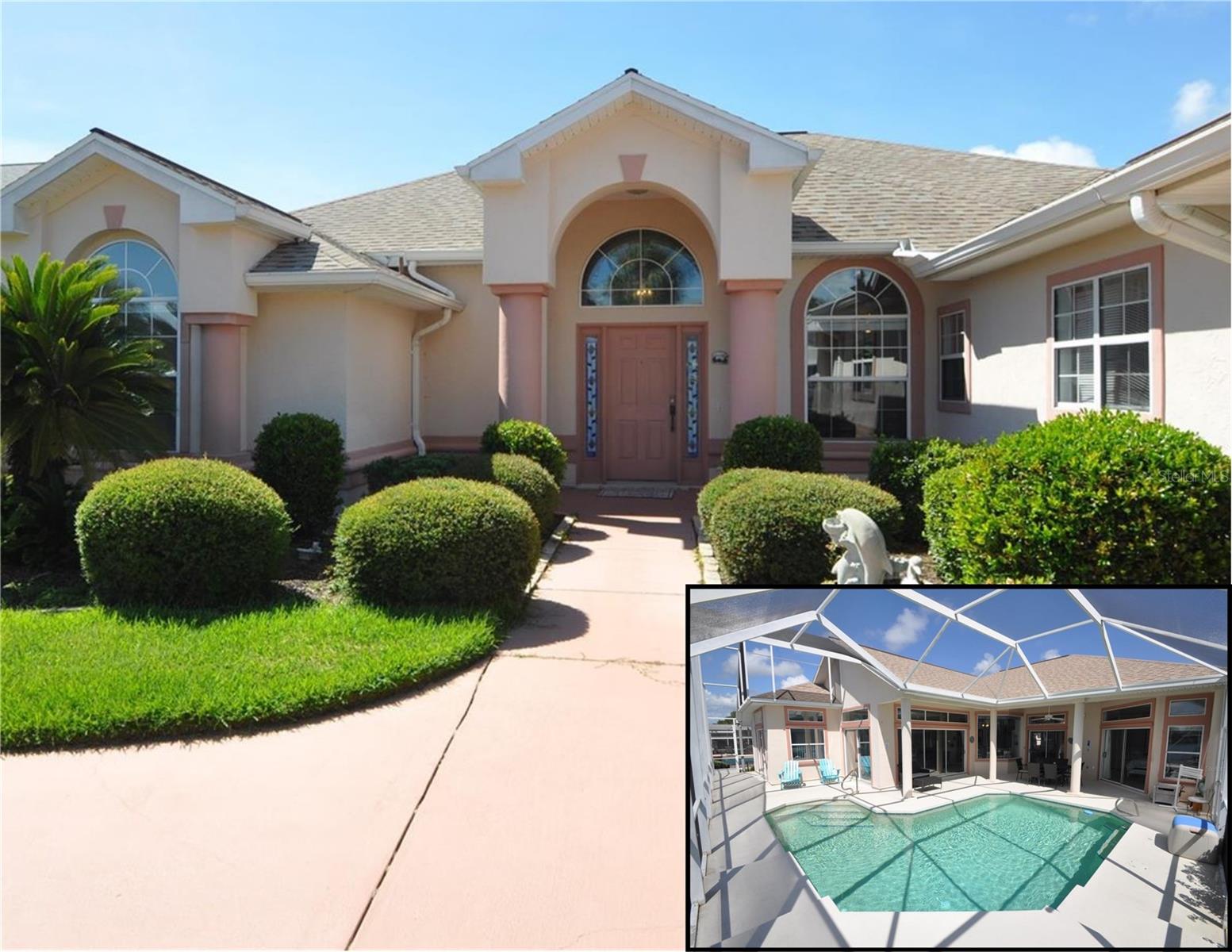 Short term rental! Come experience the splendor of Florida’s Atlantic Coast in a beach house that’s like your own private resort. At Sunset Bay, there’s room for 10 in 4 private bedrooms 3 Bathrooms, so bring the kids or meet up with another family to make vacation memories together! Sunset Bay is a bright and beautiful picturesque home located right in the heart of Palm Coast. Come view the sunset right from the dock! Bring your boat, or kayaks for a fun filled adventure right on the water. The heated pool is located in a large lanai with a large poolside patio and outside dining area. So wherever it is that you wish to spend your time, almost every room has a view. The living room and family room have comfortable sofa couch and all the rooms have smart TV'S for your entertainment. The home is equipped with WiFi so bring all the electronic devices and stay in touch with family and friends from the comfort of your home!
The kitchen is fully stocked with everything you need to make the perfect meal. From appliances, cookware, to tableware, there is everything you need to entertain friends and family while you watch the boats pass through the waterway.
The master bedroom is equipped with a King Size Bed and Smart TV as well as a private bathroom which features a beautiful roman tub and walk in shower for the most private and luxurious experience. You also have your own private access through the wall to floor sliding doors that lead to the pool and canal waterway.
Guest bedrooms 2 and 3 both have queen sized beds and smart TVs as well. Guest bedroom 3 has a private exit to the outside of the home. Guest bedroom 4 features 2- twin size bunk beds that sleep 4, as well as a private bathroom and dresser for additional storage.Â
Swim all year round in the gorgeous heated in-ground pool overlooking the canal area. 2 car attached garage has enough storage for you to bring all your toys for your joy rides around the neighborhood. Great location, within minutes to the all the shopping and dining. Around the corner from European Village with a bunch of shops, bars, and restaurants as well as nightly entertainment events and Sunday organic produce market. Beach is only 5 min away by car. Palm Harbor Golf course is a public course which you can play an amazing game of Golf all year around. Walking, biking and hiking trails are all within easy bike or walk. Come to enjoy your vacation in this beautiful home!