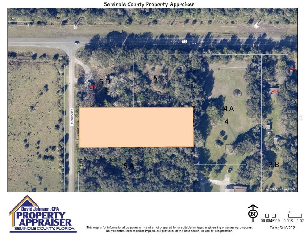JUST REDUCED!
PRIME LAND FOR SALE!
1+/- acres on Richmond Ave, with easy access to SR 46 just east of the Lake Mary Blvd. Currently this property is zoned Agricultural . FUTURE LAND USE: HIPAP (High-Intensity Planned Airport). *LOT DIMENSIONS,LOT SQUARE FOOTAGE AND LOT SIZE ARE ALL APPROXIMATE.