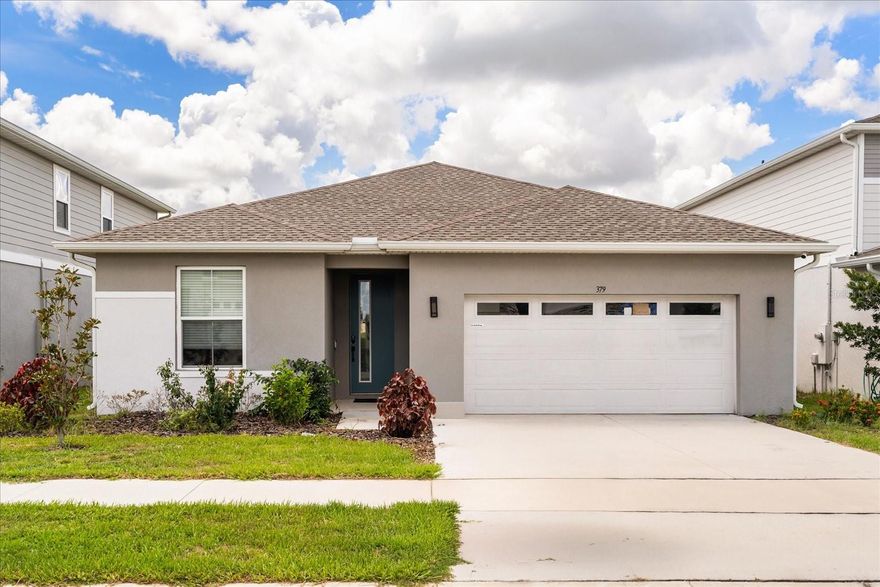 Short Sale. Discover the perfect blend of comfort and convenience in this one-story home in the community of Eden Hills. Featuring 4 spacious bedrooms, 3 full baths, and a 2-car garage, this home offers an open living room with views of the backyard and a modern kitchen complete with white cabinetry. Each bedroom is equipped with a ceiling fan for year-round comfort. As a resident, you’ll enjoy resort-style amenities including a sparkling pool, covered playground, dog park, and scenic walking trails. Ideally located just 45 minutes from Disney, 20 minutes from shopping, dining, and entertainment, and only 8 minutes from Publix and I-4, this home combines peaceful living with easy access to everything you need. Schedule your showing today and experience Eden Hills living at its best!