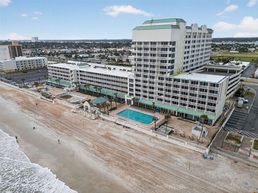 This beautifully remodeled and fully furnished oceanside studio condo blends beachfront living with strong investment potential. With 308 sq. ft. of thoughtfully designed space, it features a king bed, queen sleeper sofa, kitchenette, and modern bathroom. Currently in a rental program, it delivers transferable passive income while offering owners flexible personal use. The open layout creates a bright, relaxing atmosphere, perfect for unwinding after enjoying surfing, paddleboarding, swimming, or long walks on the sand. Located just minutes from Andy Romano Beachfront Park, restaurants, and shopping, this condo is a highly desirable vacation spot with excellent rental appeal and long-term value.