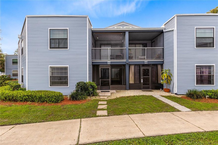 Welcome to this first-floor 2-bedroom, 2-bath condo located in a gated golf course community offering true resort-style living. The functional layout features a kitchen that opens to the living and dining areas, creating a comfortable and versatile space with easy first-floor access. The screened patio overlooks lush, owner-planted landscaping and offers a serene setting with multiple areas to sit, relax, and enjoy the outdoors.

This condo is spacious and well maintained, providing a great opportunity for a primary residence, second home, or investment property. The layout allows for future customization or renovation to suit your style and needs. 

Residents enjoy access to multiple community pools, including an Olympic-sized pool, along with a clubhouse featuring a restaurant and bar, fitness center, ballroom, card room, and library. Additional amenities include tennis, pickleball, shuffleboard, playgrounds, walking trails, and a semi-private 18-hole golf course with a pro shop. Conveniently located near Orlando International Airport, downtown Orlando, major highways, shopping, dining, theme parks, and the Space Coast, this community offers both lifestyle and accessibility.