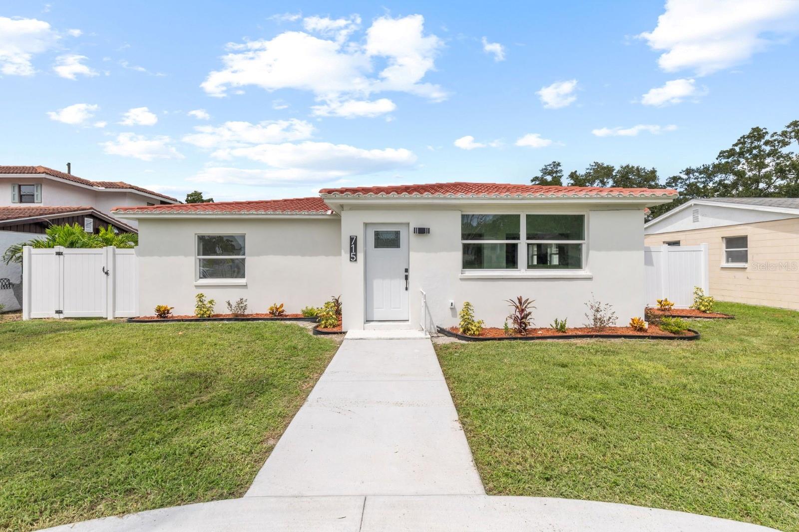 Virtually Staged.Don’t miss this incredible opportunity to own a beautifully renovated home in St. Pete!
From the moment you arrive, you’ll be impressed by the stunning Spanish-style roof and elegant driveway that add charm and curb appeal to this property.
Inside, you'll be greeted by an open, airy layout that feels spacious and inviting. The living and dining areas flow seamlessly, creating the perfect space for both relaxation and entertainment. Natural light pours in through large windows, brightening up the home.
The fully renovated kitchen is a standout, featuring sleek stainless steel appliances and plenty of counter space to inspire your culinary creations.
The primary bedroom is a true retreat, with stylish barn doors leading to a modern en-suite bathroom equipped with a double sink vanity.
For added convenience, the home includes an indoor laundry room making daily tasks a breeze.
Step outside to enjoy the lanai, a perfect spot for family gatherings or quiet relaxation. The fully fenced backyard offers ample space for pets, gardening, or outdoor activities this 3-bedroom, 2-bathroom home has been thoughtfully updated, offering all the modern amenities you’ve been looking for.
Move-in ready and waiting for you to call it home—schedule your showing today!