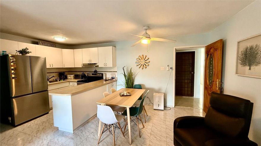 This fully furnished 2-bedroom, 1-bathroom condo is located on the 6th floor of Tower II in Condominio Isleta Marina II, Fajardo, Puerto Rico, offering 946.15 sq. ft. of comfortable living space with stunning ocean and pool views from a private balcony. The unit features three brand new air conditioners, three ceiling fans, a stackable washer and dryer, microwave, tinted windows, and a Wi-Fi-enabled refrigerator. The kitchen is equipped with an electric stove. Additional comforts include three TVs (two new), two new recliners, interior shade curtains, tinted sliding doors, and automatic storm shutters on all windows and balcony doors for added security and weather protection.

Residents enjoy a variety of community amenities, including two swimming pools, a basketball court, volleyball and tennis courts, gazebos with electricity for outdoor cooking, a community hall, a scenic boardwalk, and a small private beach. A free ferry service runs every 15 minutes from 6:00 AM to 10:30 PM, connecting the mainland with the island, and long-term parking is available at the ferry port. The monthly condo fee is $297, with an optional $55 monthly fee for mainland parking.