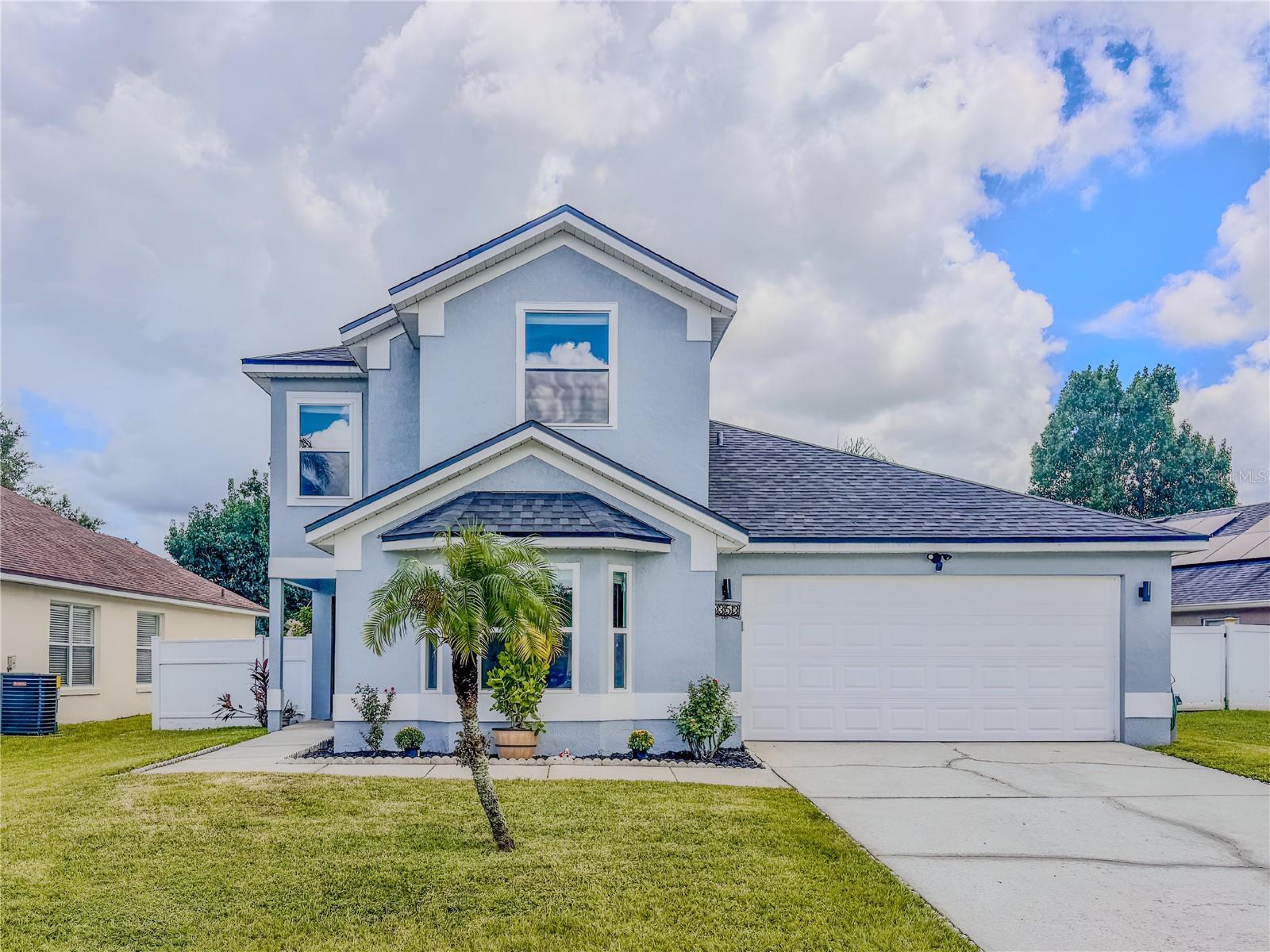 Welcome to this beautiful two-story home in the desirable Stonebridge Village community of Orlando! Step inside to a bright foyer that opens to the formal living room, complete with soaring ceilings and a sliding glass door to the backyard. Just beyond is the formal dining room, perfect for hosting special occasions.
The heart of the home is the kitchen, featuring granite countertops, a stylish backsplash, and plenty of cabinet space. The kitchen is equipped with stainless steel appliances and overlooks a casual dining area that flows seamlessly into the family room, creating an open, inviting space for everyday living and entertaining. A second set of sliding glass doors provides easy access to the backyard from the family room.
The first floor offers the convenience of a primary bedroom suite, complete with a walk-in closet and private bath. Upstairs, you’ll find two additional bedrooms and a full bath, with one bedroom featuring custom built-in shelving. Flooring throughout the home is a mix of durable laminate and tile in wet areas.
You will also love that all appliances stay, including the washer and dryer, making this home truly move-in ready. On top of that, the property has received valuable updates: fresh exterior paint (2024) gives the home a crisp, modern look, while the new roof (2024) offers peace of mind for years to come. Recently installed energy-efficient windows (2025) help lower utility bills and keep the home cool, while the A/C system (2019) and water heater (2012) ensure everyday comfort and convenience.
The fully fenced backyard offers privacy and plenty of room for outdoor living, whether it’s entertaining, gardening, or creating a play space.
Centrally located, you’ll be just minutes from Orlando International Airport, Lake Nona Medical City, Waterford Lakes, the Loop, Florida Mall, Mall of Millenia, UCF, Valencia Community College, and Downtown Orlando. Easy access to major highways including 417, 528, I-4 and 408 makes commuting a breeze.
This move-in ready home offers comfort, valuable updates, and a layout that balances formal and casual living perfectly — with all appliances included!
