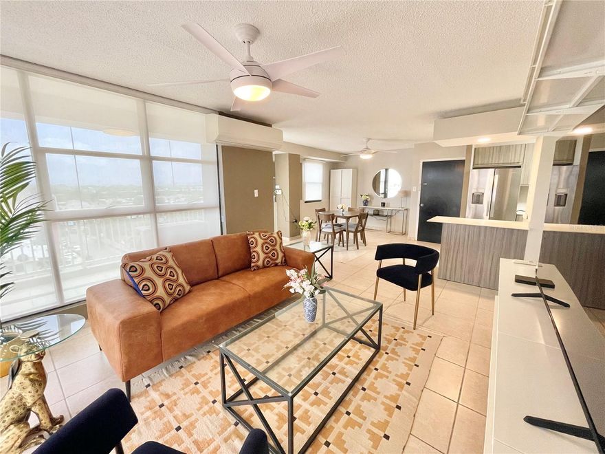 Excellent apartment in excellent condition! Fully furnished and ready to move in. With direct access to Isla Verde beach, this property consists of 2 large bedrooms and 2 full bathrooms, living room, dining room, a fully equipped kitchen and a "L" shape balcony with views to the beach and the city. Includes all furniture and all belongings such as refrigerator, stove with oven, washer and dryer combo, television and inverter air conditioning both in the living room and in both bedrooms. Includes 1 indoor parking space. Rent includes HOA and water. Moving has never been easier. Don't miss this opportunity and get in touch today.