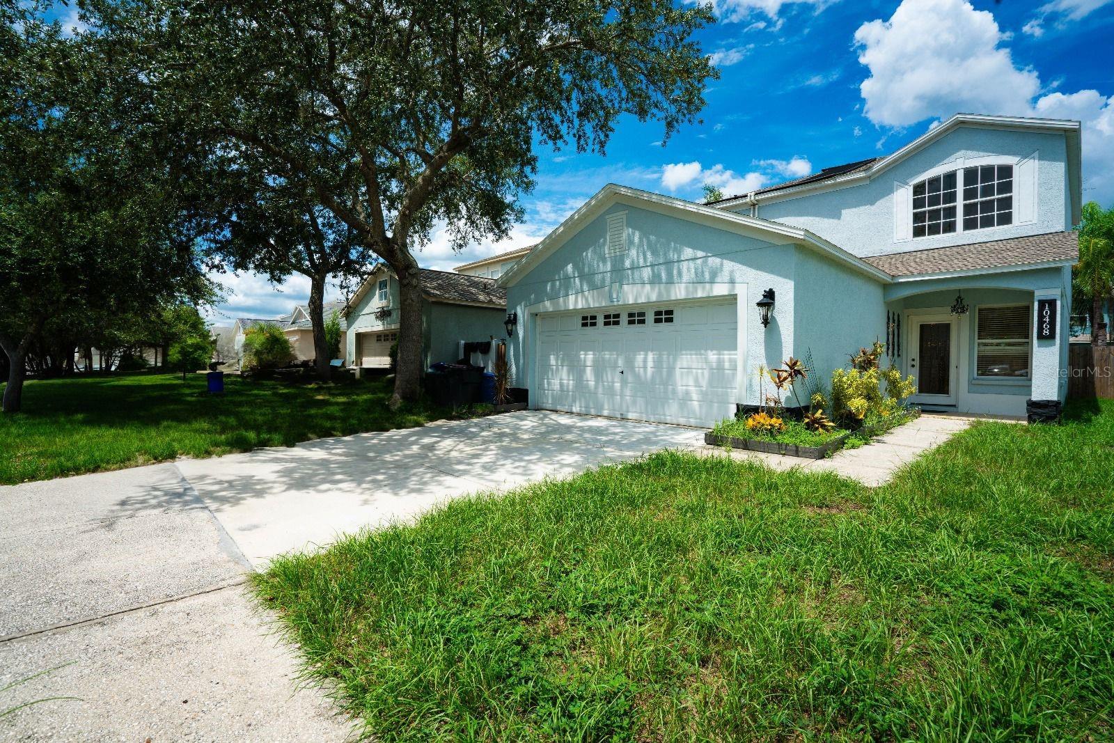 Your PRIVATE POOL Paradise in the Heart of New Tampa! Welcome to this beautifully maintained 4-bedroom, 2-bathroom pool home tucked away in one of New Tampa’s most sought-after communities. With a spacious open floor plan and high ceilings, this home offers a sense of luxury and comfort. The gourmet kitchen features sleek countertops, ample storage, and stainless steel appliances, perfect for entertaining guests or preparing family meals. The master suite boasts a spacious layout with walk-in closet and ensuite bathroom. Natural light pours in through large windows and sliding glass doors, drawing you out to the spacious patio that surrounds the pool with beautiful palm trees, transporting you to a tropical environment ideal for enjoying meetings and feasts with friends or family with the opportunity to use the pool at any time of the year since it has a solar heated panel system surrounded by terra-cotta tone pavers and a water sprinkler feature that bestows relaxation and comfort. For buyers' peace of mind this home has been updated with NEW fence installed in 2024, NEW HVAC installed in 2020, NEW water heater in 2024, NEW pool pump/pipes in 2023, NEW interior & exterior paint 2024, NEW flooring on second floor in 2022, NEW sod in 2024, NEW Quartz Kitchen counter-tops in 2022, and NEW roof May 2024. Community access to park and playground. With a very LOW HOA, NO CDD and a location directly across from top-rated schools and the public library, you’re just minutes from shopping, dining, healthcare, and major highways. Don’t miss this rare opportunity to own a slice of Florida paradise in the heart of New Tampa!!!