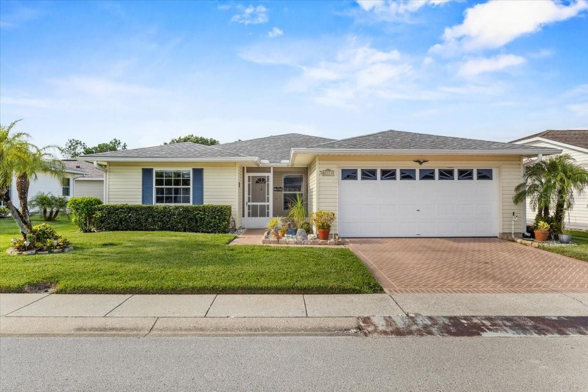 This is a most convenient location to all major access points of Central Florida. This home features a panoramic view of nature upon entry. This location is a private and quiet neighborhood. While being in a 55+ community, this home is for the young at heart! For example, the luxury plank vinyl flooring, the inside utility equipped for convenience for our fur babies. The 220V in garage is great for our Power toolsman, an EV, even a generator. In addition to the upgrades of this beautiful 3 Bed, 2 Bath with divided bedrooms, open gathering area, breakfast bar, plus an eat-in table space in kitchen. Many special features that will separate this home from all other. Low HOA for value. Call, text, for immediate viewing!