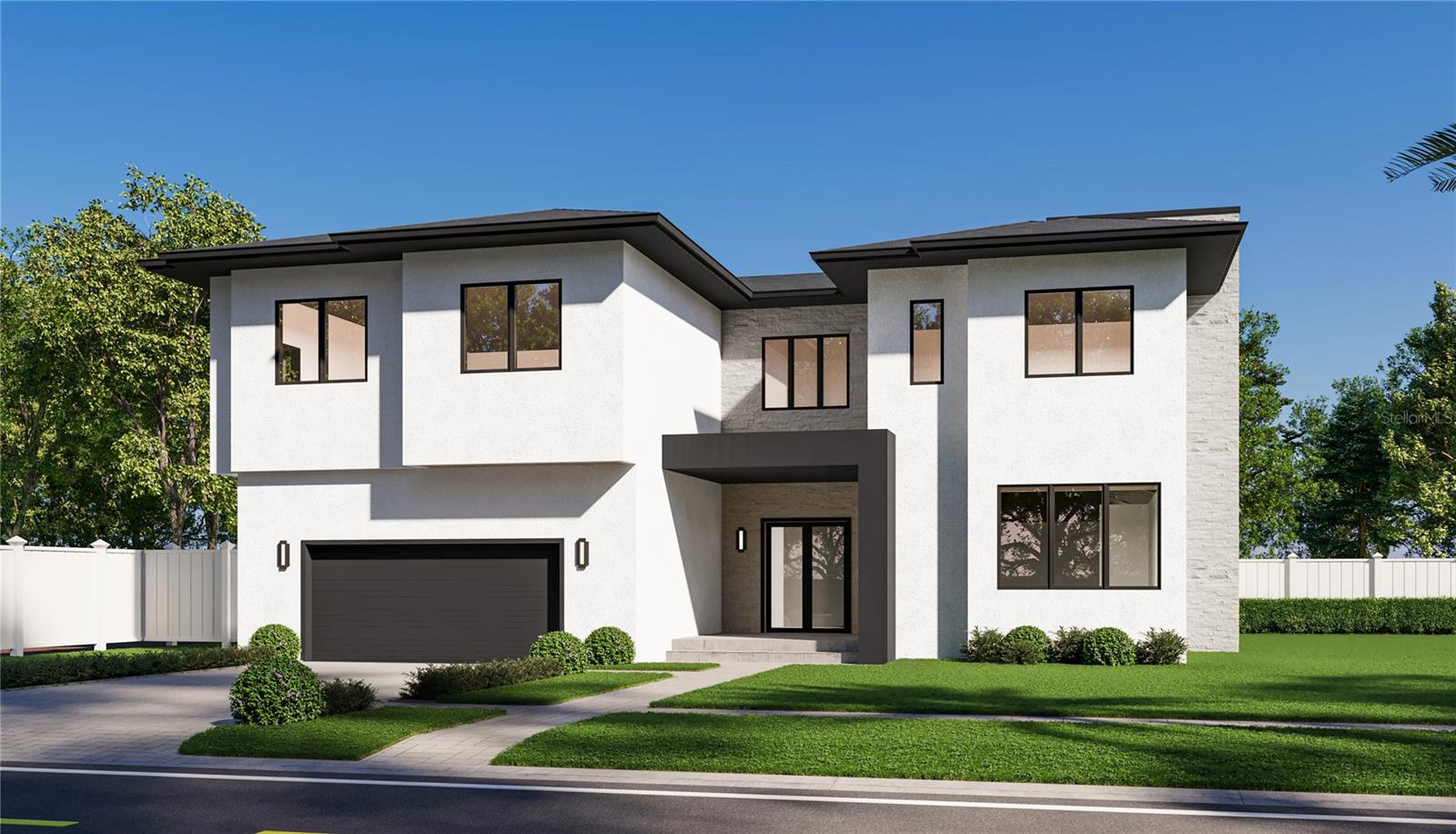 Under Construction. Estimated completion August 2025! This is your chance to own the final new construction home in Sunstream - an exclusive enclave of just 26 luxury homesites in the heart of Clearwater. This modern masterpiece boasts a total of 3,933 square feet of thoughtfully designed living space, offering five bedrooms, 4.5 baths and a private office. The builder has spared no detail, incorporating designer finishes and luxury upgrades throughout. Step through the grand entry to find a large private office to your right, and a functional mudroom and pool-access powder bath to your left. The expansive great room, anchored by a sleek linear gas fireplace, flows effortlessly into the gourmet kitchen. An entertainer’s dream featuring Calacatta quartz countertops and backsplash, a 12-foot waterfall island with cabinetry front and back for added storage, wine refrigerator, large walk-in pantry, and premium Monogram stainless steel appliances including a gas range. The first-floor primary suite is a retreat, bathed in natural light and offering pool views, and dual custom closets. The primary bath includes dual vanities, a freestanding soaking tub, walk-in shower and private water closet. Upstairs, you’ll find four additional bedrooms, three full baths, and a well-equipped laundry room with sink, counters and an abundance of storage. From your open living space, step outside to your private backyard oasis with a heated pool, outdoor kitchen and expansive paver patio, ideal for lounging or entertaining. Home is on an oversized 85-by-133-foot corner lot. Premium features include 10-foot ceilings on both floors, level 5 smooth drywall, engineered hardwood flooring throughout, EV charging outlet, epoxy flooring in garage, closet systems in all bedrooms and pantry, tankless gas water heater and paver driveway. In Flood Zone X – no flood insurance required! Enjoy nearby Philippe Park with its scenic trails and boat ramp or explore Lake Chautauqua Park with walking, biking and equestrian paths. Just minutes to Safety Harbor, and easy access to Tampa, St. Petersburg and award-winning Clearwater Beach. This is a rare opportunity to own a new, luxury home in Clearwater. Schedule your private tour today!