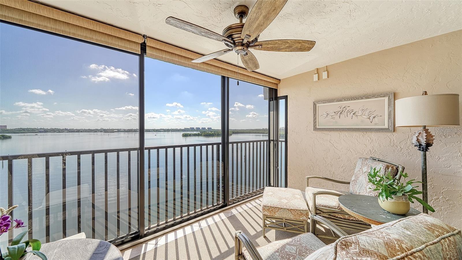 AVAILABLE FOR SEASON 2026 $8,500/MONTH AND OFF-SEASON MONTHS 2025 AT $3,800/MONTH. UTILITIES INCLUDED. SIESTA KEY SPECTACULAR FULL BAY/INTRACOASTAL UNOBSTRUCTED VIEWS! BOOK YOUR BEACH GETAWAY NOW! Beautifully updated throughout Turnkey "top floor" Condo in this popular community of Sunrise Cove. Located on the southern end of Siesta Key, directly across the street from Turtle Beach! Upon entering the condo, you will immediately fall in love with the bright open plan dining and extended living room, all tastefully furnished and decorated. The fully equipped kitchen has quartz counters, custom cabinets and new stainless-steel appliances. The Master Bedroom has plantation shutters and more amazing views of the bay, the Master Bathroom was also expanded to provide more space and has a walk-in shower and single vanity. Luxury Vinyl in both the bedrooms and tiled throughout the living areas. Guest bedroom with queen size bed and walk-in closet, and the guest bathroom also has a walk-in shower and single vanity. From the front balcony you will have views of the Gulf, common laundry areas are on each floor, private storage lockers and a trash chute. Plus, 1 assigned parking carport in front of the building and additional guest parking. Sunrise Cove offers many social activities and amenities, which includes a large clubhouse with kitchen, billiards 2 tennis & 4 pickleball courts, fitness rooms, game room, club house, kayak racks, fishing docks, bayside picnic area with gas grills, 2 heated pools overlooking the Bay, and the Jr. Olympic pool is on a peninsula which juts out onto the Bay. Walk across the street the Turtle Beach Access, and you are right next door to Turtles Restaurant, and only .2 miles from the fabulous Ophelia's Bayfront Restaurant. There is a Free Trolley stop directly across the street from the complex, with free rides to the famous #1 Siesta Key Beach with its crystal quartz sand, Siesta Key Village where you will find shopping and restaurants. If you enjoy the nightlife, Siesta key village is where it's at! This is the absolute perfect island getaway. Don't let this one slip away!!