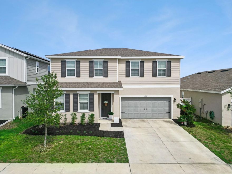 Welcome to this exceptional home nestled in the heart of Mascotte, offering nearly 2,700 square feet of beautifully designed living space with 4 spacious bedrooms, 3 full bathrooms, and a true open-concept layout perfect for modern living. From the moment you step through the front door, you’re welcomed by an abundance of natural light and an expansive floor plan where the kitchen, dining area, and family room seamlessly come together—creating the ideal setting for cozy family nights or entertaining friends and guests in style. The first floor also features a generously sized bedroom and full bathroom, perfect for guests or multi-generational living. Upstairs, you’ll find an impressive loft area offering additional flexible living space, along with three more bedrooms and two full bathrooms. The primary suite is grand in size, featuring a spacious walk-in closet and a luxurious ensuite bath complete with dual vanities and a walk-in shower. Step outside to enjoy the fully fenced backyard, offering plenty of room for a future pool and endless possibilities for outdoor entertaining, relaxing, and creating your own private backyard retreat. This is the perfect place to call home. You're also nestled within a well-established community, this property enjoys an enviable location close to major highways, ensuring convenient access to all amenities. Just minutes away, residents can indulge in excellent shopping opportunities, dine at a variety of luxury and casual eateries, and explore nearby theme parks for entertainment. The neighborhood benefits from proximity to brand-new, state-of-the-art hospitals and a top notch school system, providing peace of mind for residents seeking quality healthcare services and high end education for their family. This vibrant community offers an abundance of options to suit every lifestyle need and preference. Call today to schedule a private tour.