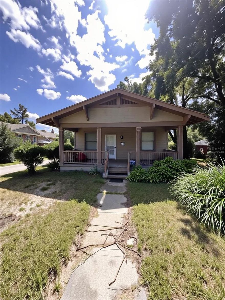 Built in 1922, this 3-bedroom, 1-bath home spans just shy of 1,300 sq. ft. and sits on a large lot with a spacious backyard—offering endless possibilities for outdoor living, expansion, or new construction. The home itself is ready for a complete renovation or rebuild, providing an excellent opportunity for investors or visionaries. Not located within the local historic district, the property allows full flexibility for redevelopment. A rare find with this much space and potential. Whether you’re looking to restore a piece of old Florida charm or build something entirely new, this property is a blank canvas waiting for its next chapter.