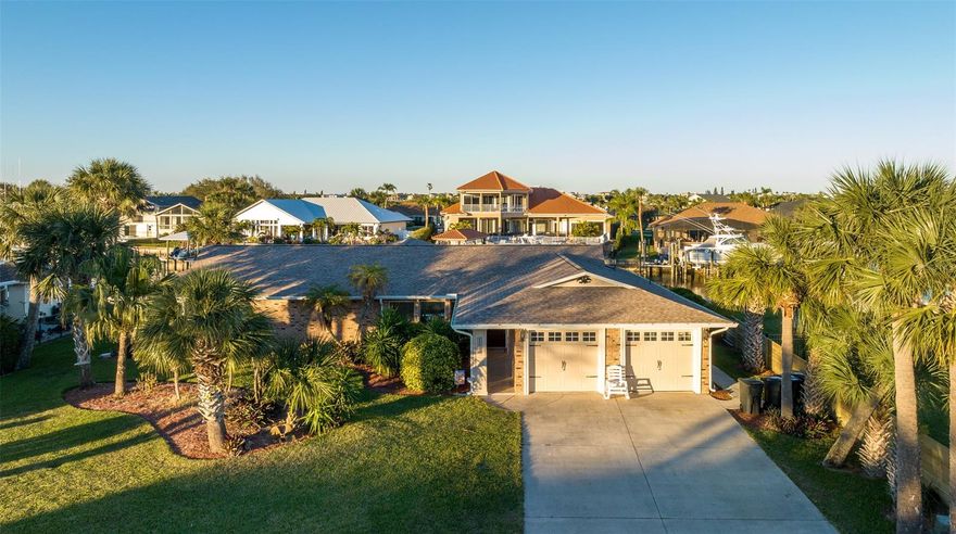Incredible opportunity to own a home in the most sought after community in New Smyrna Beach - Venezia! Located one street in from the Intracoastal waterway on DEEP WATER, with a dock, pool and plenty of space for all of your toys - this home is perfect for anyone ready to live the NSB luxury, waterfront lifestyle! The oversized lot and waterfront space will accommodate a large boat while the huge backyard, pool with spa and wall to wall glass sliding doors in the living room are perfect to host your next social event! The home features 3 bedrooms, 2 bathrooms with a split floor plan, updated kitchen, travertine tile, open concept living space, Dock, incredible views and a brand new roof! The oversized garage and driveway have plenty of space for all of your tackle, golf carts and vehicles. Open house is scheduled for Sunday 02/29/2023 from 12pm- 2pm - Come take a look for yourself! ;Water: City