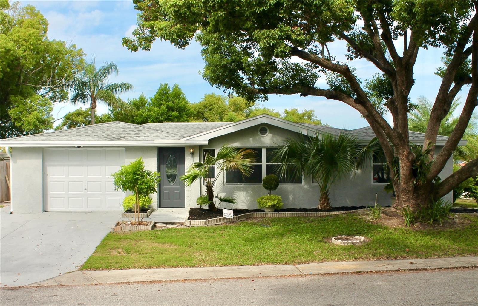 Florida lifestyle at its best! Welcome to your 4 bedroom, 2.5 bathroom sparkling pool home with screen enclosed lanai. Non-flood zone and no HOA fees or restrictions. This rare gem is a totally renovated 1862sf home with new kitchen cabinets & appliances, including glass-top range and refrigerator with ice and water in the door. All new bathrooms. New AC and hot water heater plus updated electric breaker panel box. Roof is only 8 years old. Washer /dry hook-up in attached garage. All new luxury vinyl plank flooring & 5” baseboards throughout. Fresh paint inside and out. The spacious primary bedroom offers a large walk-in closet and an ensuite bathroom featuring a tub-shower combo and dual vanities. The three guest bedrooms are the perfect size for a growing family or lots of grand children. This beautiful home is centrally located and extremely close to shopping, public transportation, and the Gulf of Mexico. Just 35 minuted to Tampa International Airport via the Suncoast Parkway.