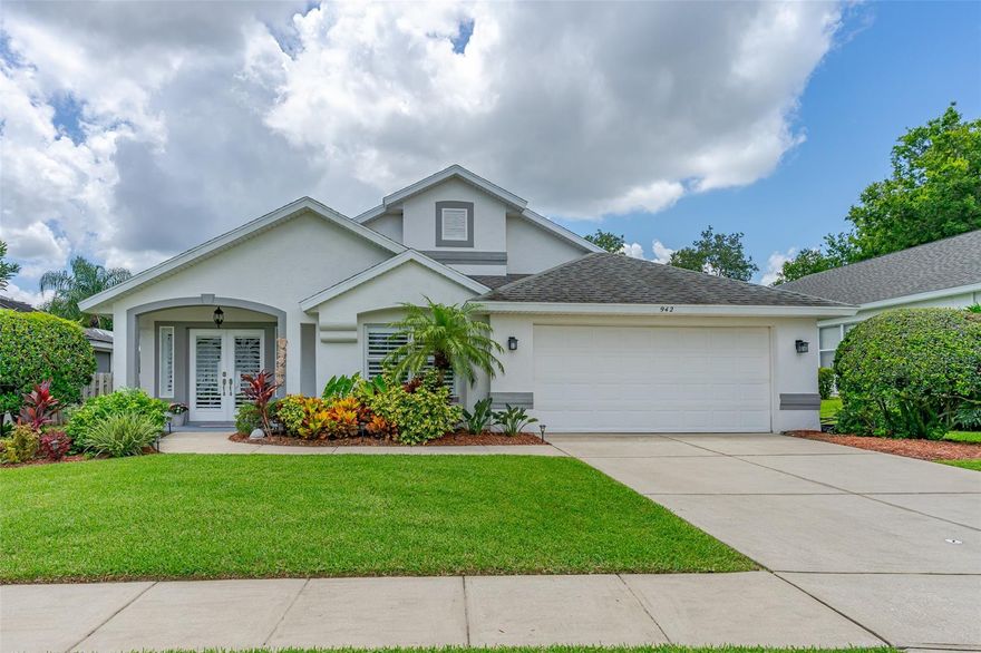 Exceptional home in Countryside West, former model home with ICI Homes (Montego Bay style). This home has beautiful curb appeal and large, fenced in backyard with spacious patio for entertaining. Your home has custom plantation shutters (2017), laminate wood flooring (2017), updated kitchen with granite counter tops (2017), french doors (2017). This home offers a custom office with hideaway bed (Murphy bed) in the front guest room. Sit by your fireplace, relax with the french doors open and enjoy our beautiful Florida weather. Looking for outdoor activities? You're minutes to the beach, river, kayaking, an array of restaurants with easy access to I-95, I-4 and hospitals. Don't forget about the A+ Rated school district!!! Let's do this...call me today for your appointment! ;Water: City