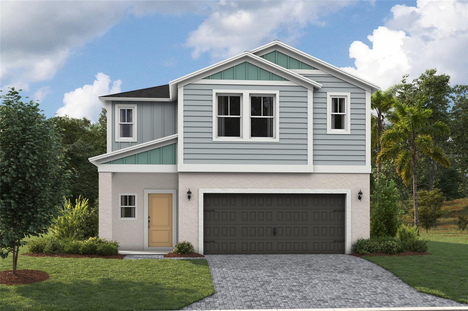 Under Construction. Check out the Indigo, a spacious two-story, 5-bedroom, 3-bathroom, 2-car garage home perfect for growing families or hosting guests. Enter the impressive foyer with soaring ceilings that creates an immediate sense of openness. From the foyer, the home effortlessly flows into the main living areas and kitchen. With quartz countertops throughout, stainless-steel appliances and a smart thermostat for energy efficient climate control, the Indigo brings all the things that matter together. The downstairs guest suite and bathroom are tucked away for added seclusion, while the open concept living space is perfect for entertaining. Upstairs, you'll find a generously sized recreation space, ideal for family time or unwinding. The owner's suite is a true sanctuary, featuring a walk-in shower, double vanities, and a spacious walk-in closet. A laundry room with a new washer and dryer is just off the owner’s suite, conveniently located near the 3 additional bedrooms and full bathroom. The Indigo is as functional as it is stylish, providing the perfect balance of comfort and modern living.
Experience the essence of community living at Two Rivers. Located North of Tampa, residents enjoy all the dining and shopping options the Wesley Chapel area has to offer while staying close to nature. This master-planned community is inspired by the surrounding nature, nestled within woods, grasslands, and water allowing homeowners to fully immerse themselves in the outdoors. Resort-style amenities add to the luxury of the Two Rivers lifestyle while a full calendar of events fosters a sense of community.
Images shown are for illustrative purposes only and may differ from actual home. Completion date subject to change.