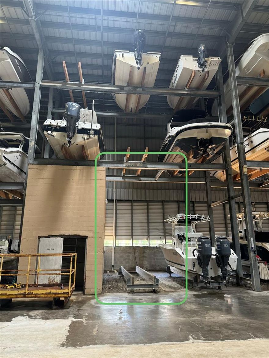 Welcome to the exciting waterfront lifestyle at Phillippi Harbor Club in Sarasota! This rarely available 1st Level T-top height rack measures 28Lx9.5Wx17.3H. Fits Boats Up To: 28’ L x 8.5’ W x 15.3’ H, the tallest 28ft rack in the facility. Imagine the convenience of having your boat ready to go whenever you are, thanks to the friendly and efficient staff. Hurricane-protected building ensures that your boat stays safe and secure, while you enjoy peace of mind. With reasonable monthly fees, you can enjoy all the perks of the PHC without breaking the bank. But that's not all! Phillippi Harbor Club also offers valet services, discounted fuel, wash stations, shower room, service racks, full detailing services, and private assigned lockers. The location on protected waters with no bridges to the Intracoastal Waterway means that your boating adventures are just moments away. Nestled on the picturesque Philippi Creek, PHC offers more than just a place to keep your boat; it's a community of passionate boaters. This boat rack facility is approximately 4 minutes to the Intracoastal Waterway and about 20 minutes to the Gulf of Mexico.