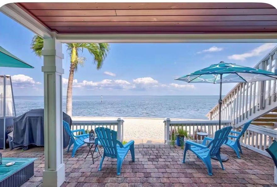 Exceptional luxury first-floor waterfront condo with sweeping open views of Tampa Bay and an expansive brick patio perfect for relaxing, dining, or watching the water. This beautifully appointed 2BR/1BA residence features one king bed, one queen bed, inside laundry, and the ideal blend of comfort and resort-style living at Waterside at Coquina Key South.

Located on a private island setting, enjoy breathtaking sunrises, passing Tampa cruise ships, and dolphins playing right outside your door. The community offers an impressive array of amenities including:

• Yacht Club with waterfront bar?• Two heated pools?• State-of-the-art fitness center?• Pickleball, tennis, basketball & volleyball courts?• Billiards & shuffleboard?• Scenic three-mile waterfront walking path?• Weekly social events and activities

Just a short drive to the Gulf beaches, downtown St. Petersburg, dining, shopping, and entertainment.
Located in the highly desirable South Village community, residents enjoy an impressive array of resort-style amenities including two heated pools, pickleball, volleyball, basketball, tennis courts, dog park, fitness center, yacht club with bar, yoga classes, library, and a full calendar of weekly social events. Enjoy favorites such as Taco Tuesday, Spaghetti Night, holiday celebrations, and festive boat parades — participate as much or as little as you like while still enjoying the tranquility of this peaceful community.

Convenient pet-friendly rental with a $250 pet fee paid directly to management. Association application fee of $100 paid directly to the association.