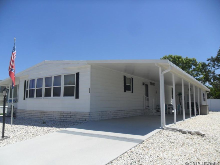 This 2 bedroom 2 bath home partially furnished located in Laurelwood Estates 55+ community. No maintenance here home has new laminate throughout the kitchen and hallway. Lots of upgrades featuring newer electric box, newer ac unit, hurricane windows, and invincible rubber roof. Which has lifetime guaranteed. Eat in kitchen and separate dining room with built in hutch. New slider door off living room to the tile Florida room with all new windows. Master has walk in closet and second bedroom his and her closets. Attached carport and shed with acrylic coating concrete driveway. ;Water: City