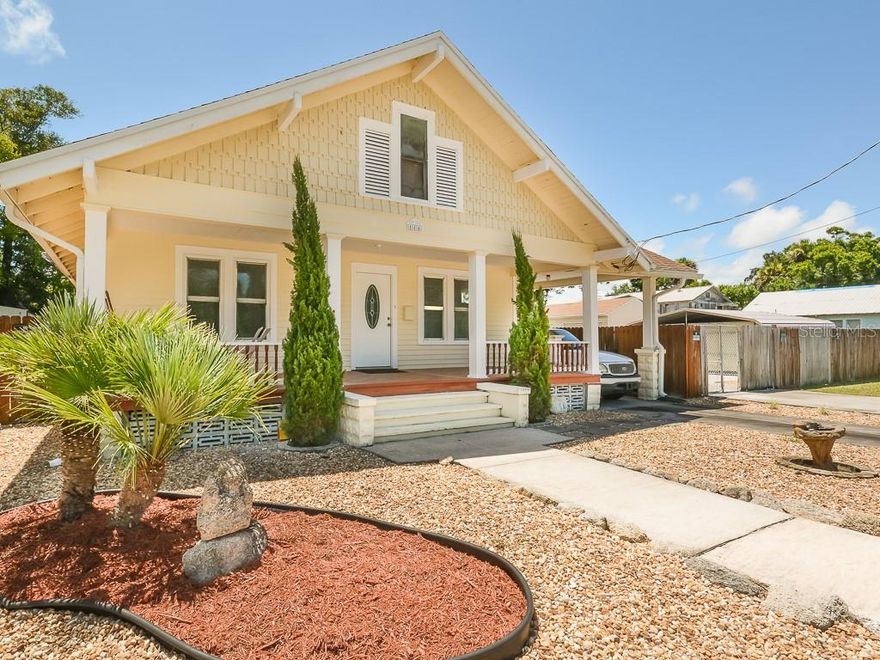 Charming 1920's home on huge double lot. This 3/1 has location and potential all over it. Centrally located in Daytona Beach.  Literally down the street from three colleges.  Walking distance to the river, shopping, restaurants, City Island and event centers.  Our world famous race track, the international airport, and I95 are all about a 15 minute drive. The home sits on the south side of a double lot. This leaves tons of room for a two car garage and two double car ports.  This is where the potential delights.  This home is perfect for an investor.  College students, race fans, bikers and Spring breakers would love this home and lot.  Small business owners can drive their business trailers, trucks or vans right into a fenced in paved area. If you fall in love with the home, there is a unique stare case that leads to the unfinished second floor.  This could be a master suite, an office, a playroom, a workout room, a man-cave or a sewing attic; potential, potential, potential. Original wood floors throughout the first floor.  The homes plumbing and electric have been updated. Bathroom and kitchen were updated 2004.  There is an alarm system built in. Central air and heat.  Windows upgraded.  Still 10 years on the roof.  Doors from the kitchen leading out to a large deck and pavers.  Quiet cul-de-sac off of International Speedway. ;Water: City