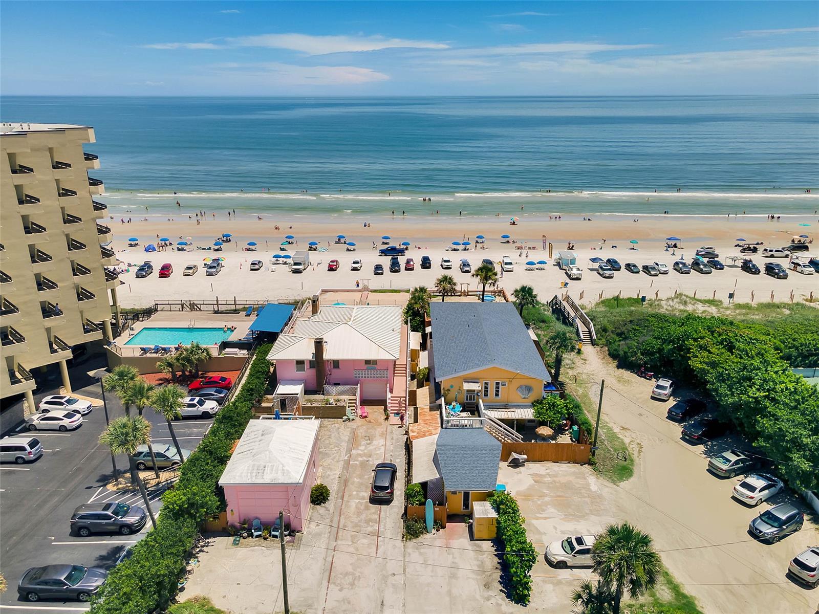 the Perfect home for live and work on the Beach, this property offers RARE B-4 Zoning, which is the Oceanfront Commercial Short Term Renal zone.
This Zoning offers the potential to have a business on the premises, and or build up to 4 stories with another story for parking.
Built high up on the Dunes to offer a 180 degree view of the Atlantic Ocean and up and down the Beach. The Concrete Block and Stucco construction makes it a fortress secured by a Sea Wall, capped wall and fences, and electronic hurricane shutters.
Featuring a 2 story RV Garage which could be another vacation rental or continue to rent long term.
Located near shopping and restaurants and a short walk to Flagler Avenue, the Center of beachside
~~~RARE OPPORTUNITY~~~
Currently a weekly vacation rental in the zone!
Showings Saturday most weeks during Guest turn-over between 11:305am and 2pm with proof of funds. ;Water: City
