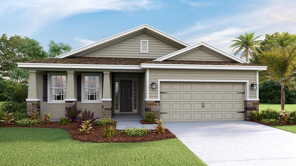 One or more photo(s) has been virtually staged. Under Construction. Ocala's Finest Resort-Style Living! Welcome to Ocala Preserve! Enjoy a private oasis with access to Walking/Hiking/Bike Trails, Tennis and Pickleball Courts, Resort Style Pool, On-Site Restaurant, Athletic Center, The Golf Club, Clubhouse, Day Spa and Dog Park. Relax on a kayak and watch the sunrise over our beautiful lake. Unwind at the end of your day with a glass of wine on the expansive Veranda, or enjoy a Chef inspired meal at Salt and Brick restaurant. This one-story, all concrete block constructed home has a truly open concept plan, featuring a spacious kitchen with a large granite kitchen island that overlooks a large dining area, great room, and breakfast nook which flow out onto a covered lanai. Bedroom 1 with an ensuite bath is located at the back of the home for optimum privacy. Two bedrooms at the front of the home share a second full bath. The laundry room off the garage acts as a perfect mudroom upon entry into the kitchen. This home comes with stainless steel dishwasher, range, and microwave. Pictures, photographs, colors, features, and sizes are for illustration purposes only and will vary from the homes as built. Home and community information including pricing, included features, terms, availability and amenities are subject to change and prior sale at any time without notice or obligation. CRC057592.