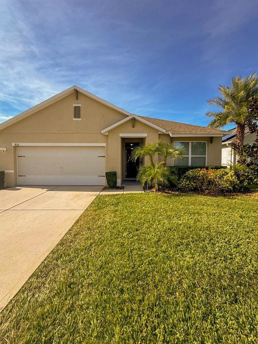 This 3 bedroom, 2 bathroom home sits on a corner lot within a man-gated community, offering a comfortable living space with added security. Built in 2017, it includes an open-concept design, ceramic tile throughout the main areas, spacious bedrooms, and a screened lanai that serves as a quiet spot to relax any time of day.

The HOA handles all landscaping, making it ideal for anyone who prefers to enjoy Florida’s outdoor lifestyle without the work—especially during the warmer months. The property is positioned in the expanding Haines City area, close to Lake Eva Park, local shops, dining options, and provides convenient access to I-4.

Perfect for first-time buyers, those seeking a vacation home, or investors looking for a well-located property.