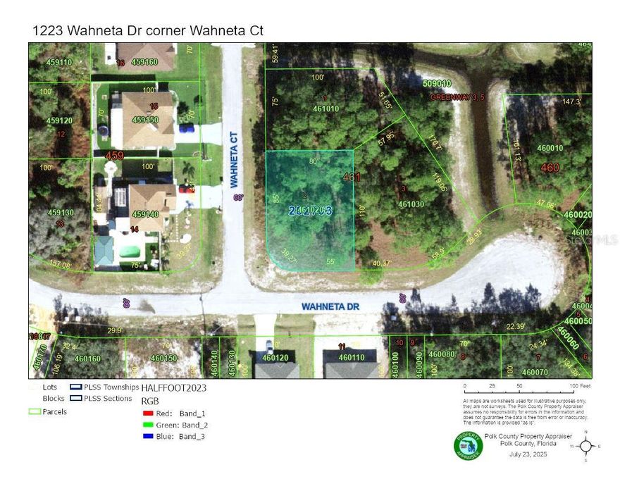 Great oversize lot on the quiet corner of a culdesac; corner of Wahneta Dr and Wahneta Ct. Attention investors, builders or someone who wants to build your dream home on this perfectly located CORNER lot. As a member of the Homeowners Association you will benefit from low HOA fees with access to Poinciana Victory Pool, Mary Jane Arrington Aquatic Center an aquatic center with 8 lap lanes, and APV Community Center with event/meeting rooms, an amphitheater, fitness center with state-of-the-art equipment, outdoor recreational areas such as sports fields/courts, full-size basketball court, playgrounds, picnic facilities, walking trails. The HOA fee includes high speed internet 300mbs and cable TV with over 250 channels. The lot is close to the Orlando International Airport and is in close proximity to medical facilities, shopping plazas with shops such as TJMaxx, Ross, restaurants including Outback Steakhouse, banks, gas stations, car wash, parks, schools and major attractions, such as Disney, SeaWorld, Universal Studios, Legoland. Conveniently located, this property is just a 16-minute drive from Lake Marion, offering a plethora of recreational activities such as fishing, camping, and water sports. Also, schools, including Valencia College and Polk State are close by. Make this lot your new homesite today! Water and sewer proposed line extensions for this site.