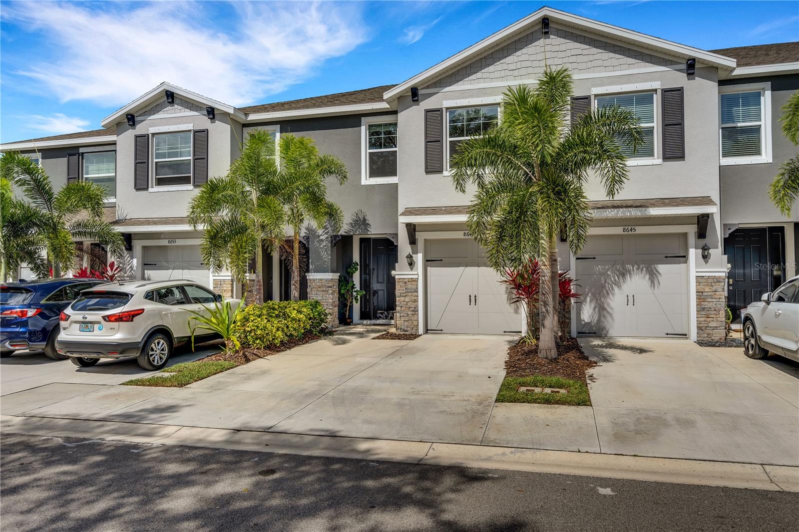 Unfurnished Annual Rental Available for September 1st move-in! Your maintenance-free luxury lifestyle is now available for an annual lease! Welcome to the Promenade at Palmer Ranch! Built in 2020, with 1,724 square ft of living space, this two-story, all concrete block constructed townhome has a one car garage with double parking pad making room for three vehicles. Downstairs includes a large open kitchen, a powder room, and a large family room that overlooks a covered lanai. Walking through the entry foyer, you will be greeted by the open concept living area. The kitchen has beautiful wood cabinets, an oversized island with bar seating, granite countertops, stainless steel appliances, and a large walk-in pantry. The generous size great room leads out to a private quiet screened-in lanai with water view and mature landscaping. The Dining room and powder room complete the space downstairs. One the second floor, there are 3-bedrooms, 2-full baths. The master bedroom hosts two walk-in closets, an en-suite bathroom with granite countertops, dual sink vanity, and a shower with glass enclosure. Walking down the hall you will find the second-floor laundry closet with full-sized washer & dryer and the second bathroom with granite countertops and tub/shower combo. Further down the hall are the two bedrooms to make a split floor plan. Did we mention all the storage space and that this like new townhouse comes with Hurricane Shutters? This property is for 12-month lease unfurnished. This amazing, gated community has a community pool with a covered lounge area, cabana’s, and a large clubhouse for easy entertaining. Adjacent to the community is the Legacy Trail, perfect for walking and biking. Palmer Ranch is close to shopping, restaurants, and is just a short drive to the world-famous Siesta Key Beach.