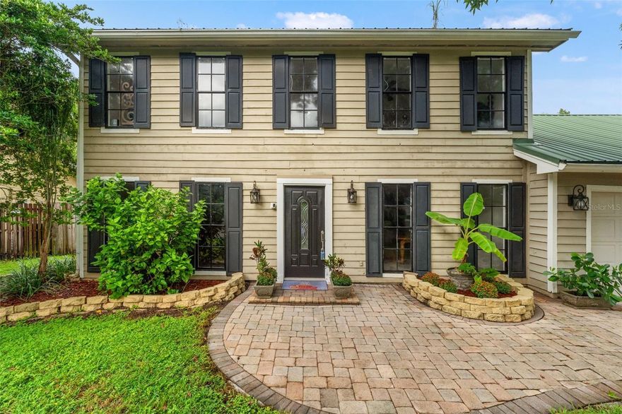 Welcome to your dream retreat! This stunning 2-story home is full of charm, character, and room
for everyone to enjoy. Upstairs, you’ll find four spacious bedrooms and two full baths,
including a luxurious primary suite that feels like a spa escape, complete with hand-painted
artisanal double sinks, a show-stopping oversized corner soaking tub crowned with a
chandelier, and a separate walk-in shower. Elegant bamboo flooring flows throughout upstairs,
with stylish tile in the bathrooms. Downstairs is built for living and entertaining! Gather around
the cozy wood-burning fireplace in the family room, host game nights in the large game room,
or mix up drinks at the wet bar. The chef’s kitchen is a showpiece with gleaming granite
countertops, a unique penny-tile backsplash (Can you guess how many pennies?), rich redwood cabinetry, and an island that’s
perfect for cooking or conversation. You’ll also enjoy the sophistication of Italian tile and brick
flooring, paired with designer lighting and ceiling fans throughout, absolutely no carpet in this
home! Need extra space? The huge bonus room (20x16) with its own sink offers endless
possibilities, whether you envision a 5th-bedroom, art studio, home office, or billiards room.
Step outside and prepare to be amazed! The sparkling pool glistens under the sun, while the
fenced backyard provides privacy and room to roam. Entertain in style at the Tiki bar, fully
equipped with a Margarita machine, popcorn maker, and plenty of space for friends and family
to gather. Set on over half an acre with serene conservation views, this property offers peace
and privacy while still being close to shopping, dining, cultural venues, and nature trails. This
home is more than just a place to live; it’s a lifestyle waiting to be embraced! Donations from
this sale will be provided to Working Women of Tampa Bay 501c3.