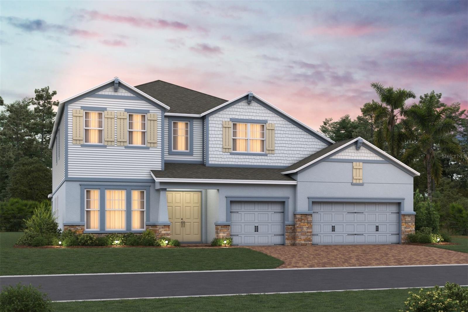 Under Construction. Discover this stunning new construction home at 455 Lady Palm Street in Apopka, featuring 5 bedrooms, 3.5 bathrooms, a den, a 33' x 8' lanai, a 3-car garage, and more! The home's open-concept design creates seamless flow between living areas, making it ideal for both daily family life and hosting gatherings. The owner's bedroom on the main level provides convenient single-story living, while additional bedrooms offer flexibility for family, guests, or home office space. Located in a desirable Apopka neighborhood, this home offers excellent proximity to local parks, providing recreational opportunities just minutes from your door. The area's well-established community feel and convenient location make it an attractive choice for families. The thoughtful floorplan maximizes both comfort and functionality, with well-appointed bathrooms and generous bedroom sizes throughout. This new construction home represents an exceptional opportunity to own a quality residence in one of Apopka's sought-after neighborhoods. Experience the perfect blend of contemporary design and comfortable living in this exceptional new home!