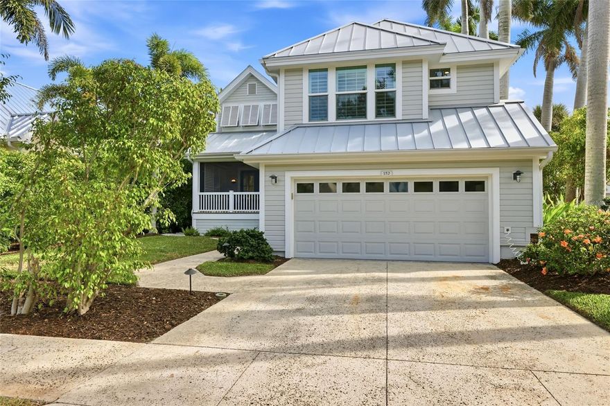 Perfectly situated in Boca Bay’s coveted North Village, this fully reimagined residence at 152 Carrick Bend Lane offers 4 bedrooms and 4 full bathrooms across nearly 3,400 square feet of thoughtfully designed living space. Meticulously remodeled from top to bottom, the home features an expanded gourmet kitchen with custom cabinetry, a Thermador gas range, and Sub-Zero refrigeration. Finishes throughout include engineered wood flooring, Level 5 smooth drywall, custom LED lighting, zoned audio, impact-rated windows and doors, and motorized electric window shades.
A range of structural and mechanical upgrades enhance comfort and performance, including a standing seam metal roof, composite decking, spray-foam insulation, tankless hot water, and a 2-car garage with epoxy flooring and a dedicated mini-split AC system. Bathrooms have been beautifully updated with modern selections.
Designed for effortless island living, the residence offers a private front yard overlooked by a spacious screened lanai, providing shaded, inviting retreat, perfect for morning coffee or quiet afternoons. On the waterside, a dedicated gas grill deck embraces the property’s eastern exposure and its long, serene water views, filling the main living areas with soft morning light. 
Residents enjoy easy access to Boca Bay’s exceptional amenities, including North Village tennis and pickleball courts, community boat docks, and neighborhood pools. The Boca Bay Beach Club and Pass Club—with dining, fitness center, and Har-Tru tennis complex—are just minutes away, along with Gulf beaches and the charming shops, restaurants, and historic streets of Boca Grande’s village.
Move-in ready and masterfully finished, this North Village gem is a standout opportunity within Boca Bay.