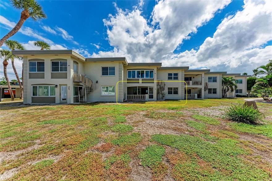 Watch dolphins play in Watson's Bayou. Soak up your spectacular bay views in a private setting with all the amenities - tennis/pickleball court, heated swimming pool, putting green, clubhouse, waterfront park, and shuffleboard. This NEWLY RENOVATED GROUND FLOOR unit has luxury vinyl plank flooring throughout, new kitchen, appliances, and new baths, as well as fresh paint…all ready for your furniture and finishing touch. The utility/craft room has served as an art studio for the past two owners, or you can add a washer and dryer according to your preference. Close to restaurants and the beach for an amazing seasonal or year-round experience. Come see the view!