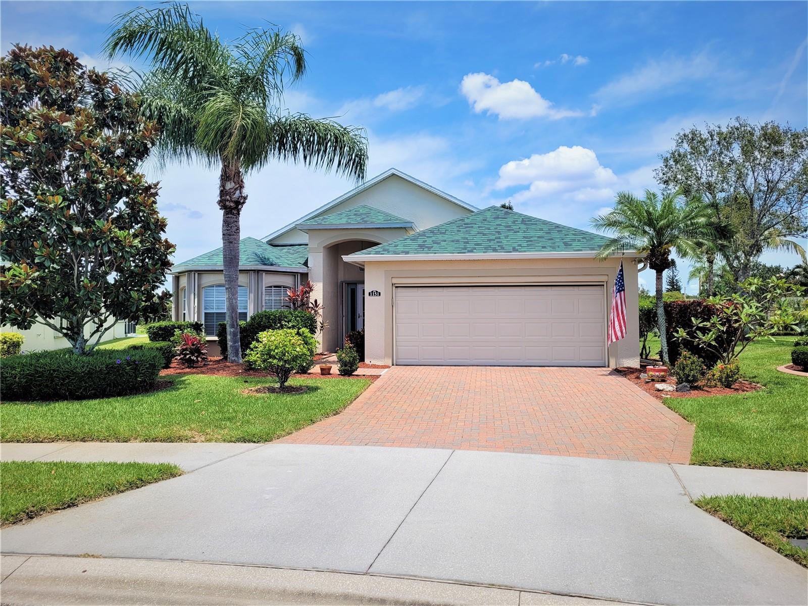 Amazingly maintained and Highly sought after gated 55+Community. This impeccably maintained home features large open living spaces, split bedroom plan with a spacious master and master bath. Open floor plan w/ vaulted ceilings make this home very light and bright. Your new home also features a large eat-in kitchen w/ tons of cabinets and new appliances. The enclosed Florida Room features vinyl windows, sunshades and brick paver flooring. You will also have full peace of mind with a new roof, new HVAC, new appliances, new vinyl flooring, hurricane shutters and more! Don't miss this lifestyle with great neighbors and lots of fun activities. Call today to make your appointment for a private viewing!