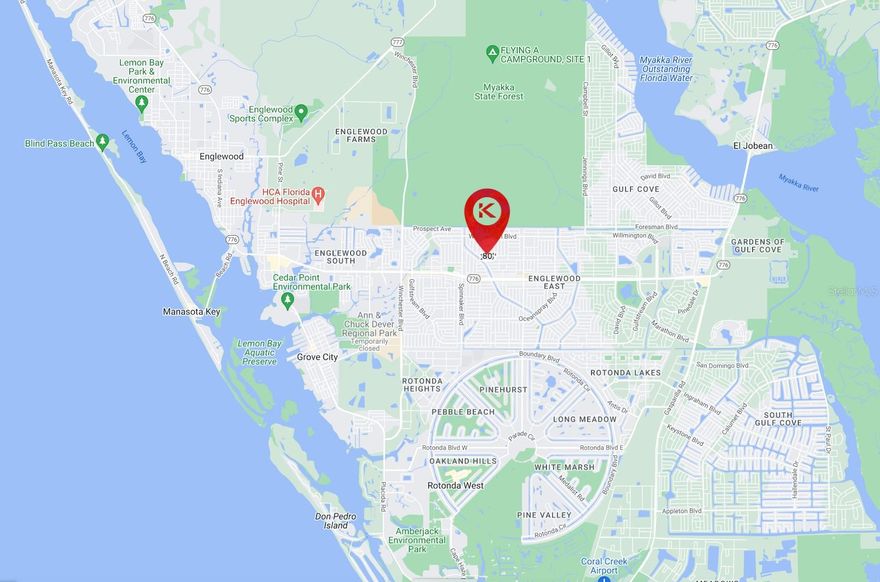 Discover a rare opportunity to build your dream home on this enchanting parcel of land. This property offers the perfect blend of privacy and accessibility.
Embrace the coastal lifestyle with Englewood Beach just moments away, inviting you to indulge in sun-soaked days and breathtaking sunsets. The proximity to Stump Pass Beach State Park ensures a tranquil retreat, where you can explore nature trails and savor the unspoiled beauty of the Gulf Coast.
For the outdoor enthusiast, this locale boasts Manasota Key, a barrier island with pristine beaches and opportunities for water sports. Enjoy the convenience of Lemon Bay Park and Environmental Center, perfect for hiking, bird watching, and immersing yourself in Florida's unique ecosystems.
Experience the charm of Englewood's historic downtown on Dearborn Street, offering an array of shops, restaurants, and a vibrant local community. This parcel presents a canvas for a lifestyle that seamlessly blends natural beauty with modern conveniences.
Don't miss your chance to make 10214 Waterford Ave the address for your future home—a private haven in the midst of coastal allure.