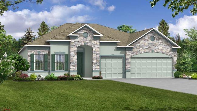 Pre-Construction. To be built. Your Dream Home Awaits!
The Venice is a stunning residence that seamlessly blends modern elegance with everyday functionality, offering high-end upgrades throughout—including a private guest suite—for a lifestyle of comfort and distinction.
From the moment you arrive, the stone-accent exterior, architectural shingles, and meticulous landscaping with full irrigation make a striking first impression. Step through the tray ceiling foyer entrance into a home defined by its thoughtful layout and upscale finishes, including 9’ ceilings, cordless blinds, and elegant 12x24 ceramic tile flooring throughout.
At the heart of the home, the spacious great room invites both relaxation and entertaining. Just off the great room, a Den with double French doors with side lights, tray ceiling, and an additional window offers the perfect space for a home office, media room, or quiet retreat.
The kitchen is a chef’s dream, featuring a large island with granite countertops, a walk-in pantry, tile backsplash, and a stainless steel French door refrigerator. The dining area flows effortlessly from the kitchen and opens to a covered lanai, extending your living space outdoors.
The owner’s suite is a tranquil escape, thoughtfully tucked away for privacy while remaining close to the main living areas. It features a spa-inspired bath with a walk-in tiled shower, a separate soaking tub, granite dual vanities, and refined details throughout.
Three large secondary bedrooms provide versatility for family, guests, or hobbies. The private guest suite is a true highlight—so discreetly placed you might miss it—offering comfort and seclusion your visitors will appreciate.
Additional highlights include a 3-car garage, a laundry room with granite countertops, and an oversized lot that gives you plenty of room to spread out and enjoy.
Smart living is built in with Deako switches, keyless entry, and other smart home features, offering ease, security, and control.
Experience the perfect fusion of luxury and livability in The Venice—designed to exceed expectations and enhance the way you live. Backed by a full builder warranty for lasting peace of mind.