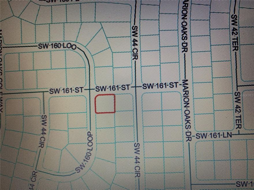 Nice oversized corner  lot in Marion Oaks  Unit 5.Paved Road, Deed Restricted. Convenient Location , close to I-75 , shopping , schools and medical facilities. Build your Dream Home.