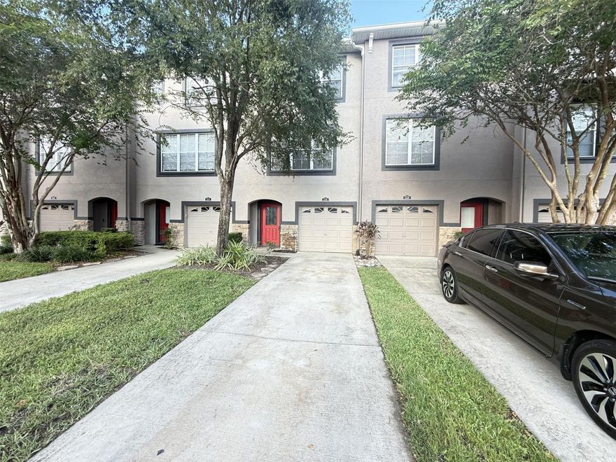 Lake Brandon Parcel on Providence Blvd/Gornto Lake. Water view. gated community, Conveniently located near I75. Costco, school bus at gate.Built-in 2006. all bedroom with own bathroom. The unique floor plan has one bedroom and one bathroom on the main level where the garage is also located. The main living areas are located on the second floor. The remaining two bedrooms and two bathrooms are located on the third level. Granite countertop. Maplewood Cabinets. Appliances included.