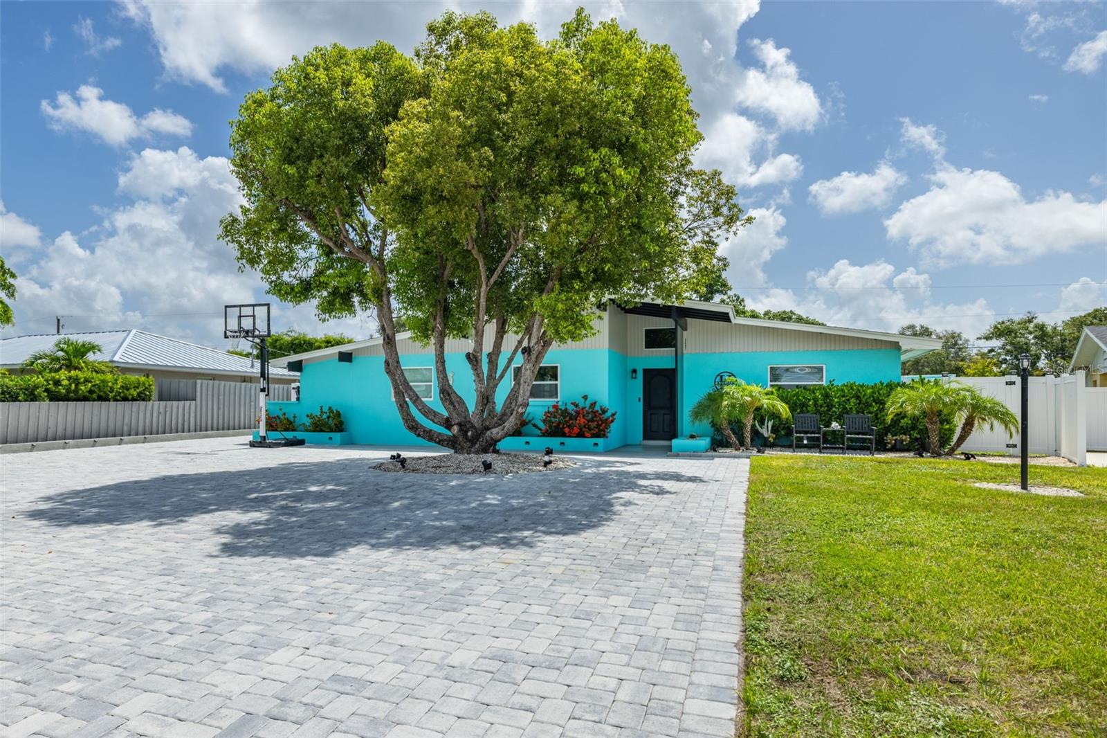 Fully Renovated West Bradenton Gem – Minutes from the Beach!!! Welcome to this beautifully updated 3-bedroom, 2-bath home located in a safe and peaceful West Bradenton neighborhood. Renovated in 2021, this property offers modern comfort and style, featuring luxury vinyl plank flooring throughout and ceramic tile in the bathrooms. The spacious 0.24-acre lot provides ample room for outdoor fun, sports, and entertaining. Enjoy fresh fruit from your very own lemon, avocado, and orange trees!
The front and backyards were fully paved in 2024, creating expansive patio areas perfect for gatherings, while the metered sprinkler system keeps both the front and back yards lush year-round. The property is fully fenced for privacy and ideal for pets or play. The oversized driveway offers generous parking space for guests, RVs, or boats.
Just 6 miles from Bradenton Beach and close to schools, parks, and local amenities, this home offers the best of Florida living!