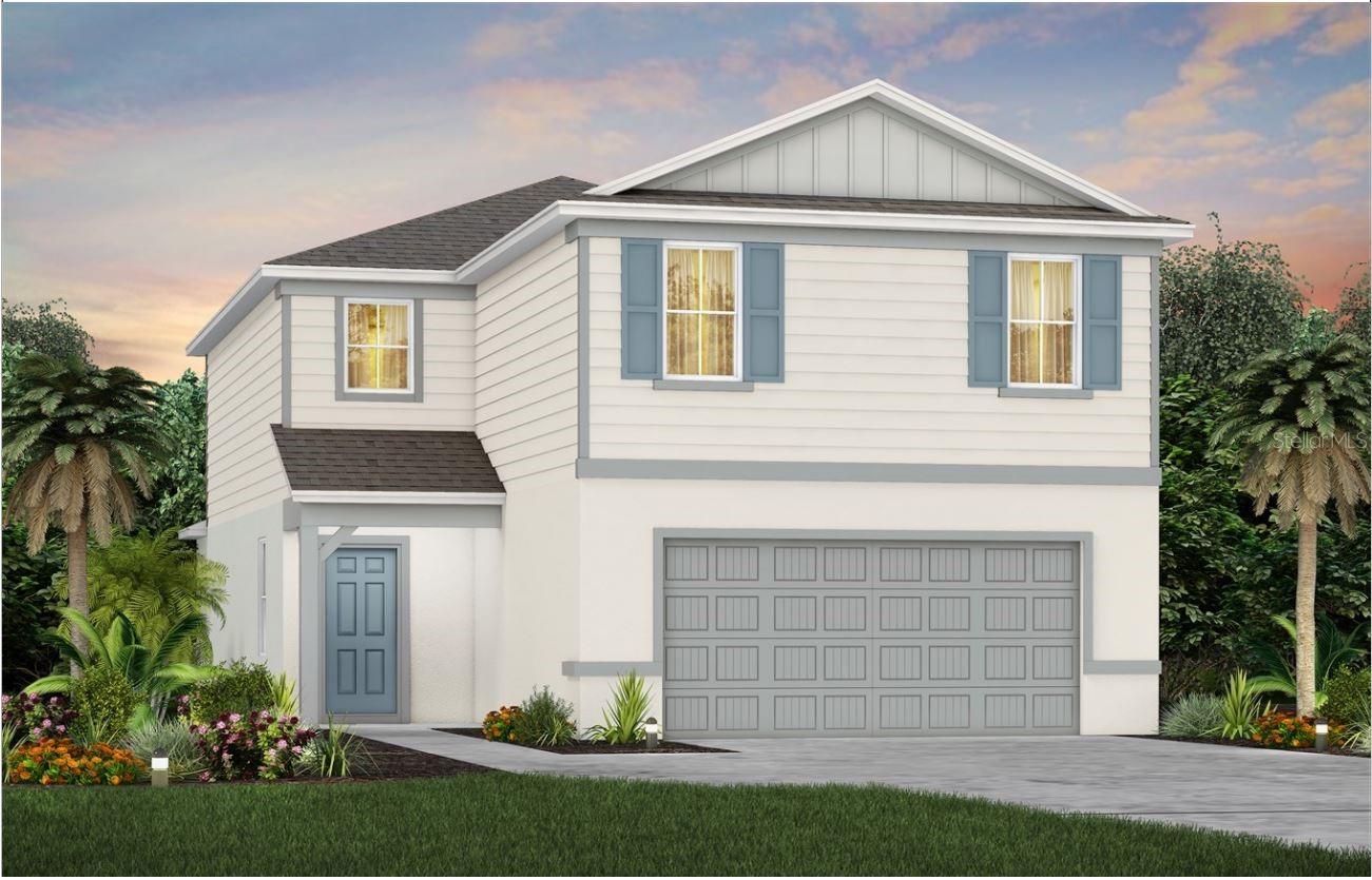 At Pulte, we build our homes with you in mind. Every inch was thoughtfully designed to best meet your needs, making your life better, happier and easier. Our new construction two-story Tybee home design enjoys a wedge homesite with a preservation view, has no rear neighbors and features our Coastal exterior, Platinum design package, 5 bedrooms, 3 bathrooms, a loft, a 2-car garage, a screened, covered lanai and storage throughout. The open-concept kitchen opens to your café and gathering room and boasts a center island, storage pantry, stainless steel Whirlpool appliances, a direct vented energy efficient range hood, white cabinets, a white Bricklane ceramic tile backsplash, and Grey Expo quartz countertops. The screened, covered lanai, just beyond the café, makes indoor and outdoor entertaining a breeze. Tybee also features a bedroom and full bathroom on the main level – perfect for visiting guests or for use as an office. The second floor offers ample space and convenience for everyone with a spacious loft, laundry room, three additional bedrooms, a third full bathroom and the Owner’s Suite, which features a large walk-in closet, en suite bathroom with a double quartz-topped white vanity, dual sinks, a linen closet, and a walk-in shower. Professionally curated design selections for this home include Fairview cabinetry with quartz countertops, designer tile accents in the kitchen and bathrooms, Fresh Pine wood-look luxury vinyl plank flooring in the first floor living areas, Positano Blanco tile flooring in the bathrooms and laundry room, stain resistant Magnolia Bloom carpet in the bedrooms and loft, and so much more! This spacious Tybee home provides the perfect space to kick back and relax with family and friends while enjoying peaceful preservation views. Cypress Hammock by Pulte Homes offers new construction single-family homes in a premier location just minutes from the theme parks, off South Poinciana Blvd. Wake up to beautiful water or conservation views and enjoy luxurious amenities such as a resort-style pool with splash pad, playfield, covered playground, sports court, walking trails and more - with a low HOA and no CDD!