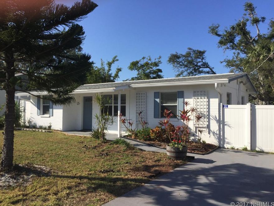 Here's your opportunity to live near the river.  This  2bedroom /2 bath with Den/Office Or 3rd Bedroom...Concrete block home boasts new A/C, new kitchen, new bathroom, new stainless steel appliances, new flooring, freshly painted exterior, open concept and newly fenced yard with double gates so you can park the boat!  Citrus trees planted in the back yard. ;Water: City