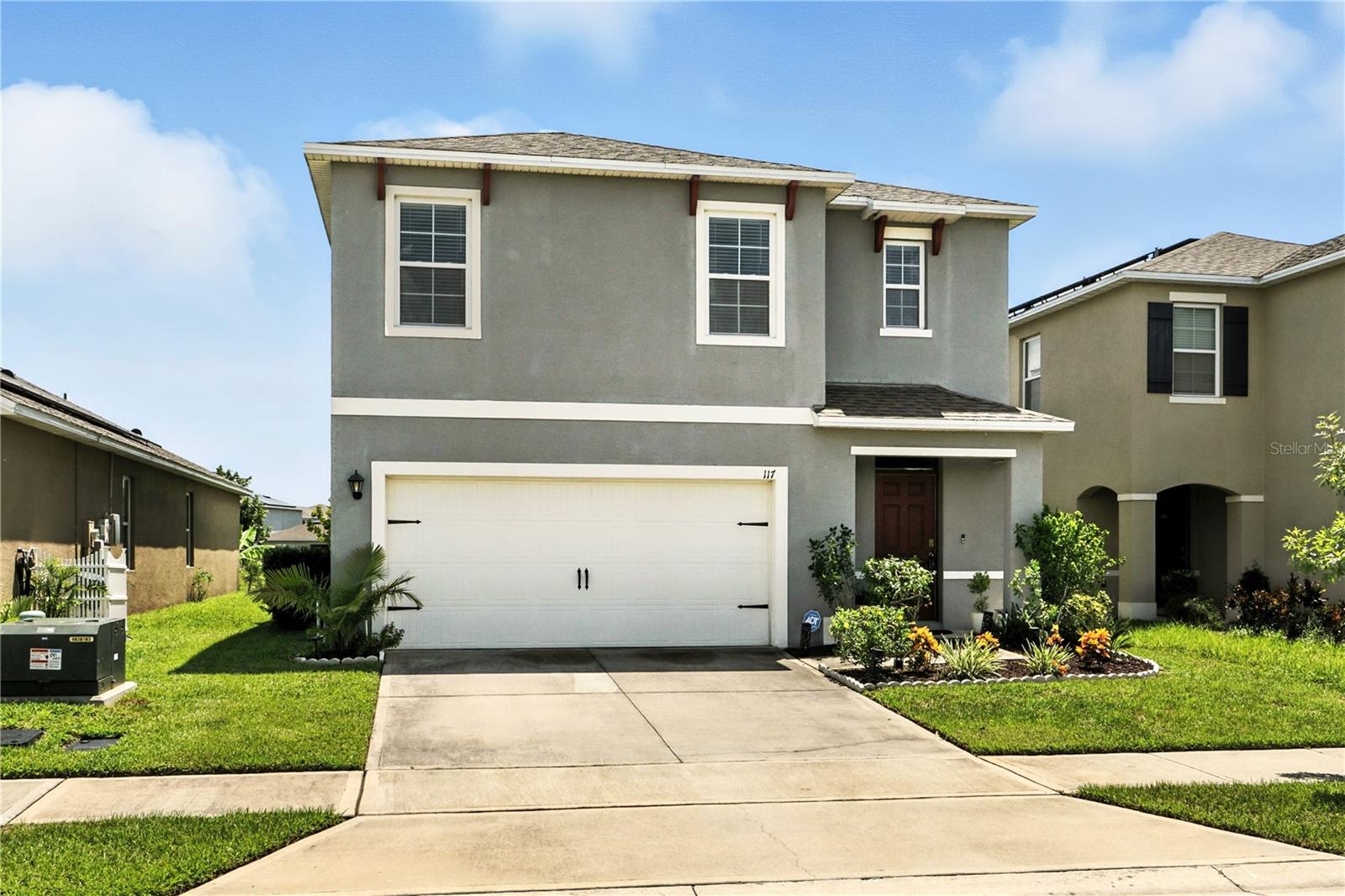 Welcome home to 117 Eagleview Loop, where style, space and scenic views come together! This like-new 5-bedroom, 3-bathroom home offers the perfect blend of style, space, and convenience—all in a prime location. Impeccably maintained and thoughtfully designed, this spacious residence features an open-concept layout ideal for both everyday living and effortless entertaining. Step inside to a light-filled interior that creates a warm and welcoming atmosphere throughout. At the heart of the home, the modern kitchen impresses with its sleek glass tile backsplash, stainless steel appliances, abundant cabinetry, and a generous walk-in pantry—perfect for the home chef. On the main level, you'll find a private in-law suite complete with a full bathroom—ideal for guests or multigenerational living. Upstairs, the expansive master suite is a true retreat, accompanied by a versatile loft space and generously sized bedrooms that provide room to grow. Enjoy peace of mind with a whole-house security system with cameras, and take in the relaxing pond view from your spacious backyard—offering plenty of room to play, garden, or even add a fence to create your dream outdoor oasis. With its thoughtful layout, modern finishes, and unbeatable location, this home checks all the boxes. Don’t miss your chance to make it yours—schedule your showing today!