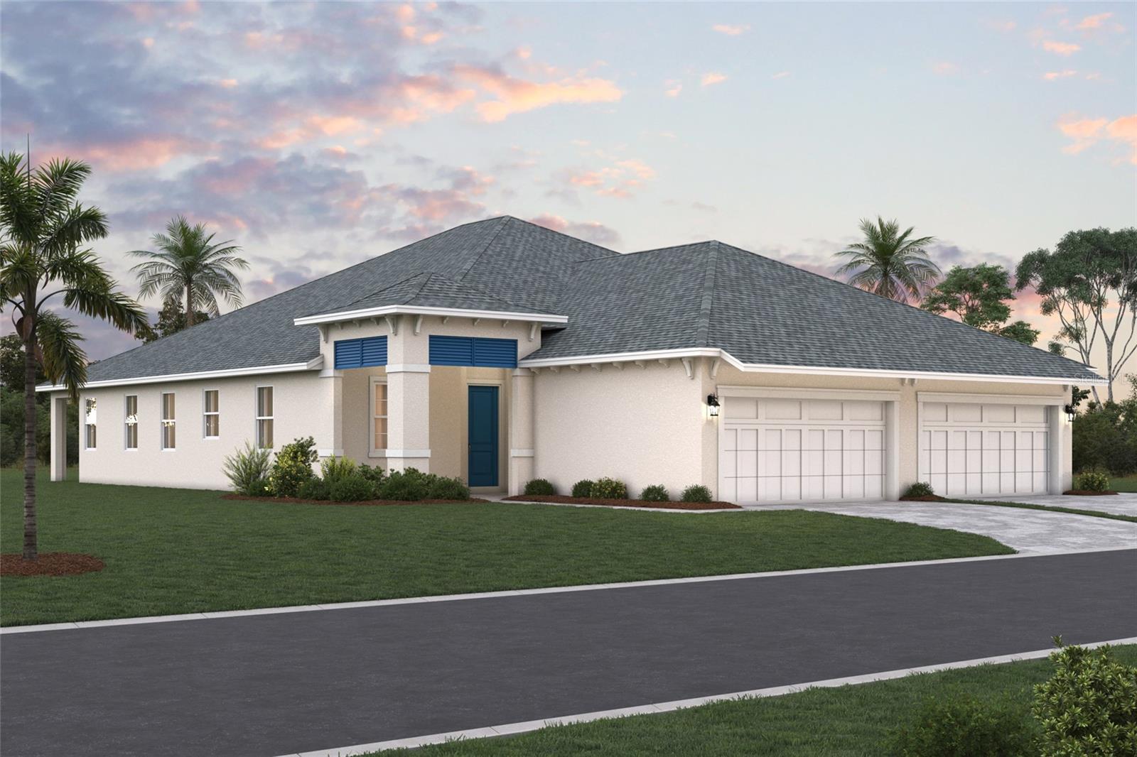 Pre-Construction. To be built. Welcome home to the Topaz. This villa’s floorplan includes two bedrooms, two bathrooms, a flex space, and a two-car garage.
Enter in from the extended entryway, perfect for sipping your morning coffee, and head straight in the front door and into the heart of the home. A cozy flex space is just off to the side.
A kitchen awaits with a large center island, beautiful cabinetry, an abundant amount of countertop space, and a pantry to provide extra storage. Across the kitchen is the dining area, followed by the large great room. Sliding glass doors cover the back wall and open to the covered lanai.
The owner's suite shares this wing of the house. The bedroom leads into the bathroom with dual vanities, a walk-in shower, and a spacious walk-in closet.
Nestled in the front of the Topaz are a bedroom and a full bathroom. A utility room sits beside the bathroom, creating great accessibility to the rest of the home.