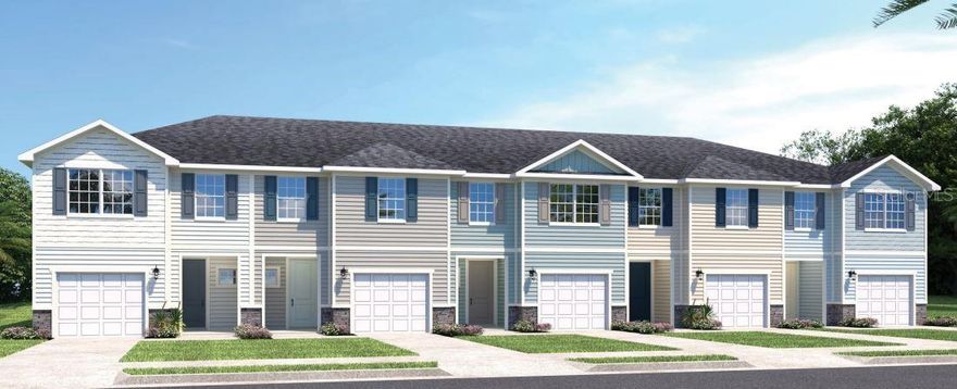 Pre-Construction. To be built. Timbergrove features the only new personalized low-maintenance townhomes in Lutz with no CDD. Conveniently located near US-41, I-75 & 589, commuting to work or into Tampa is a breeze. Lutz offers a variety of fun activities for the whole family! You can enjoy outdoor adventures at Busch Gardens or explore nature at Brooker Creek Headwaters Nature Preserve. For shopping enthusiasts, Tampa Premium Outlets is a must-visit. Plus, if you’re looking for community events, Lutz hosts numerous festivals, food truck rallies, and holiday celebrations throughout the year! Enjoy comfort and convenience inside The Mayport. Enter this one-car garage attached home through the covered front porch. The welcoming foyer leads your eye to the spacious living area. Gather in the great room with friends and family before enjoying a home cooked meal prepared in your charming kitchen with white cabinets and served on the large island. Upstairs, two bedrooms and a full bath offer privacy for guests. Your luxury owner’s suite includes two large walk-in closets and a spa-like dual vanity bath. The Mayport is a must-see. All Ryan Homes now include WIFI-enabled garage opener and Ecobee thermostat. **Closing cost assistance is available with use of Builder’s affiliated lender**. DISCLAIMER: Prices, financing, promotion, and offers subject to change without notice. Offer valid on new sales only. See Community Sales and Marketing Representative for details. Promotions cannot be combined with any other offer. All uploaded photos are stock photos of this floor plan. Actual home may differ from photos.