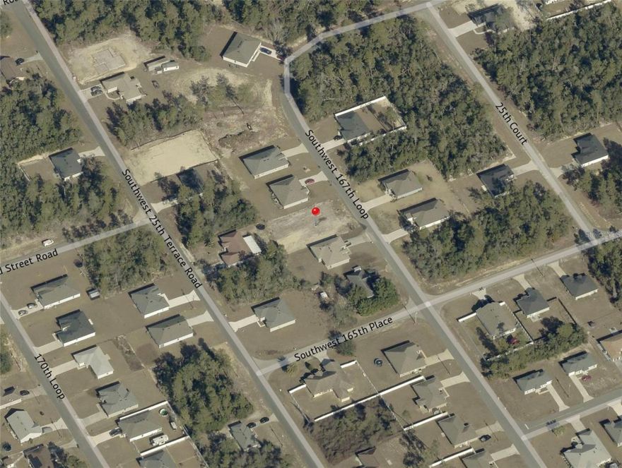 Build your dream home on this 0.23-acre vacant lot located on SW 167th Loop in Ocala, FL. Situated in a peaceful suburban area with convenient access to shopping, dining, schools, and major highways(I-75 & 310). This lot is surrounded by many newer built homes in the neighborhood. Ocala is one of the fastest growing areas and has many charms. Does not require Flood Insurance.