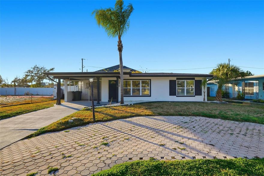Welcome to this beautifully renovated three-bedroom, two-bathroom pool home located in the desirable Dunedin Shores community. This property has been thoughtfully remodeled hand-in-hand with the City, ensuring all renovations passed inspections and permits for complete peace of mind.

The home features a brand-new 2025 air conditioning system (inside and outside units), a new water heater, and a completely updated electrical system. Inside, you’ll find brand-new luxury vinyl flooring throughout, creating a clean, modern, and cohesive look.

The stunning kitchen showcases all-new stainless steel appliances, modern cabinetry, and elegant quartz countertops with a waterfall edge, adding a sophisticated touch perfect for both everyday living and entertaining. Both bathrooms have been fully updated with new modern vanities and finishes. Step outside to a family-sized ground pool and a private fenced backyard with a deck, perfect for outdoor entertaining and enjoying the Florida lifestyle year-round. 
Enjoy the freedom of homeownership with no HOA or CDD fees.
The location is exceptional: just steps from the Pinellas Trail for bicycle enthusiasts and conveniently close to the Dunedin Golf Club, marinas, dry boat storage facilities, restaurants, Honeymoon Island, and vibrant Downtown Dunedin. Dunedin is also a golf cart–friendly community, adding to its unique charm and lifestyle appeal.

This home, lot, and neighborhood together create a fantastic opportunity for anyone looking to live and enjoy the very best of Florida living.