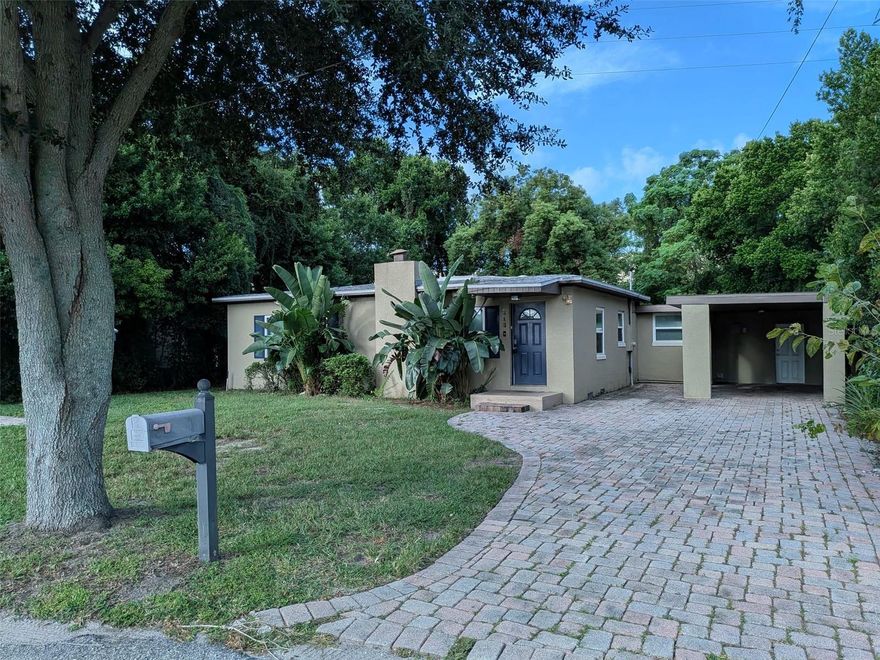 Four bedroom, two bathroom, single family home with carport and outdoor laundry/utility/storage room. Located in the Fairview Heights neighborhood in Winter Park walking distance to Killarney Elementary School. Great location with easy access to Fairbanks Ave, Lee Rd, and I4. Large fenced in backyard. Split floor plan with three rooms and one bathroom on one end of the home and primary bedroom with walking closet and bathroom on the other end. Lawn care tenant responsibility. Interior to be repainted by end of October. Move-in ready on 11/01.